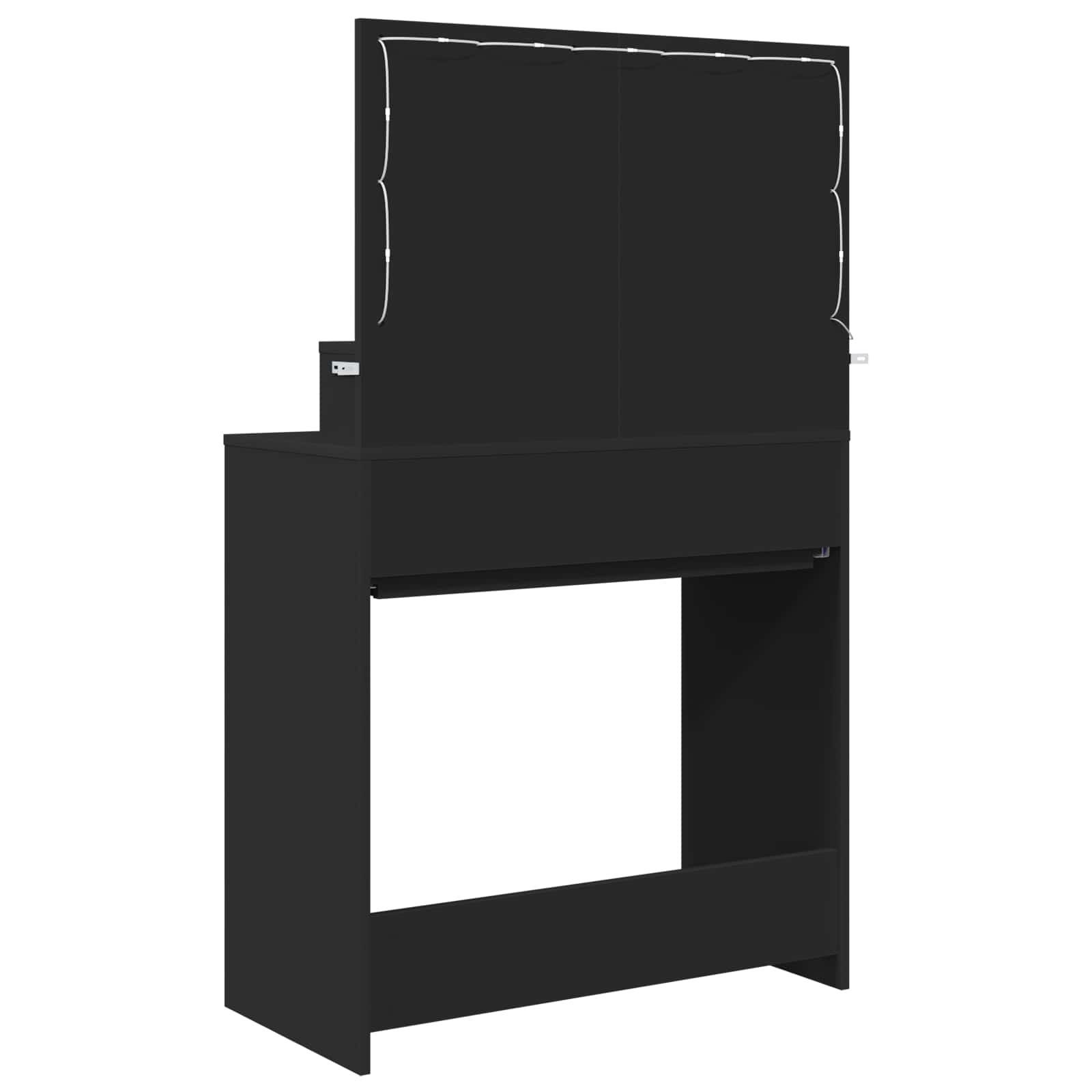 Schlafzimmer-Frisiertische Schwarz 80 x 39,6 x 135 cm