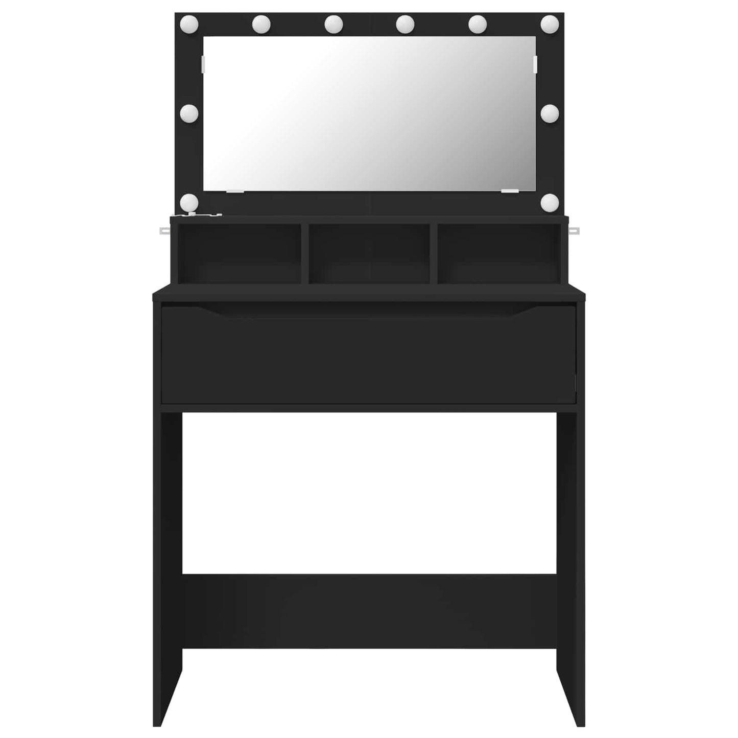Schlafzimmer-Frisiertische Schwarz 80 x 39,6 x 135 cm