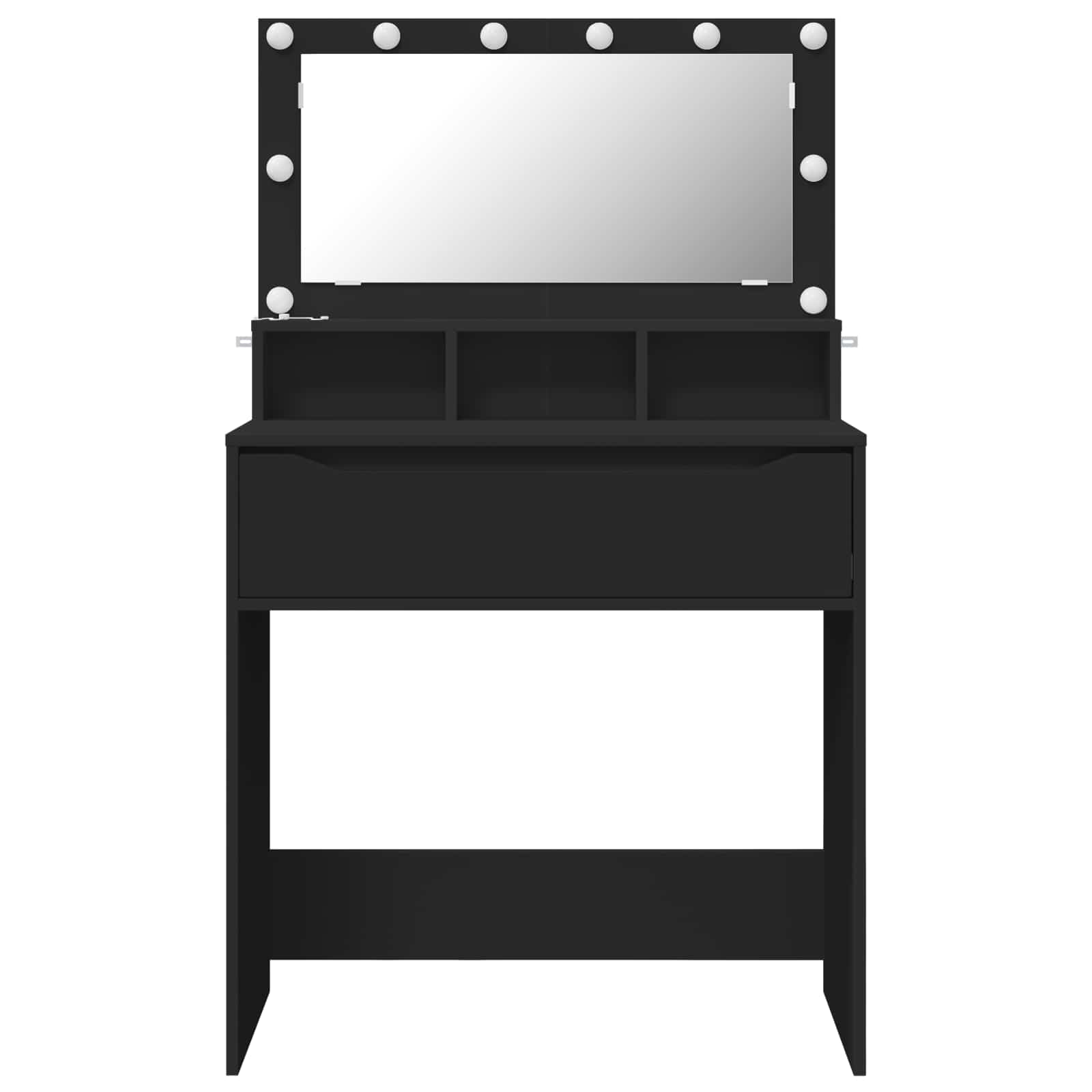 Schlafzimmer-Frisiertische Schwarz 80 x 39,6 x 135 cm