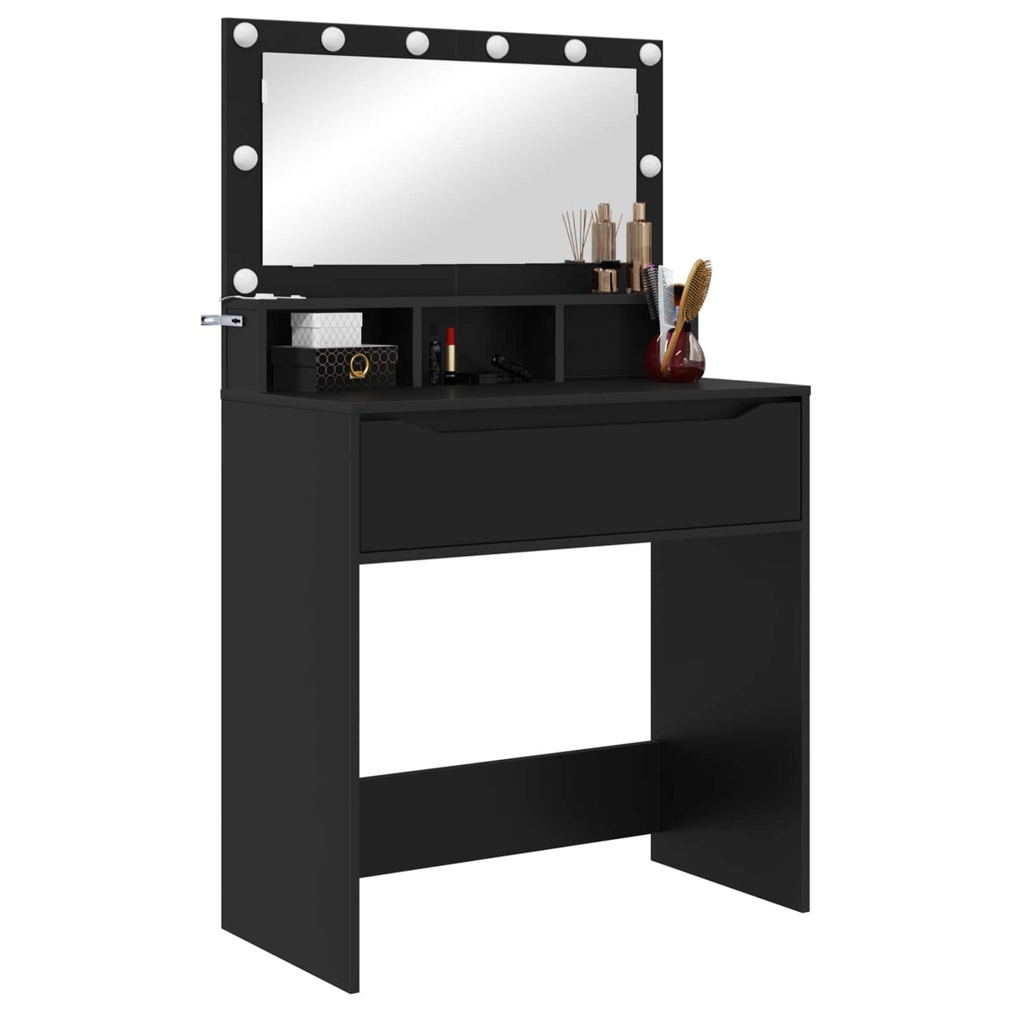 Schlafzimmer-Frisiertische Schwarz 80 x 39,6 x 135 cm