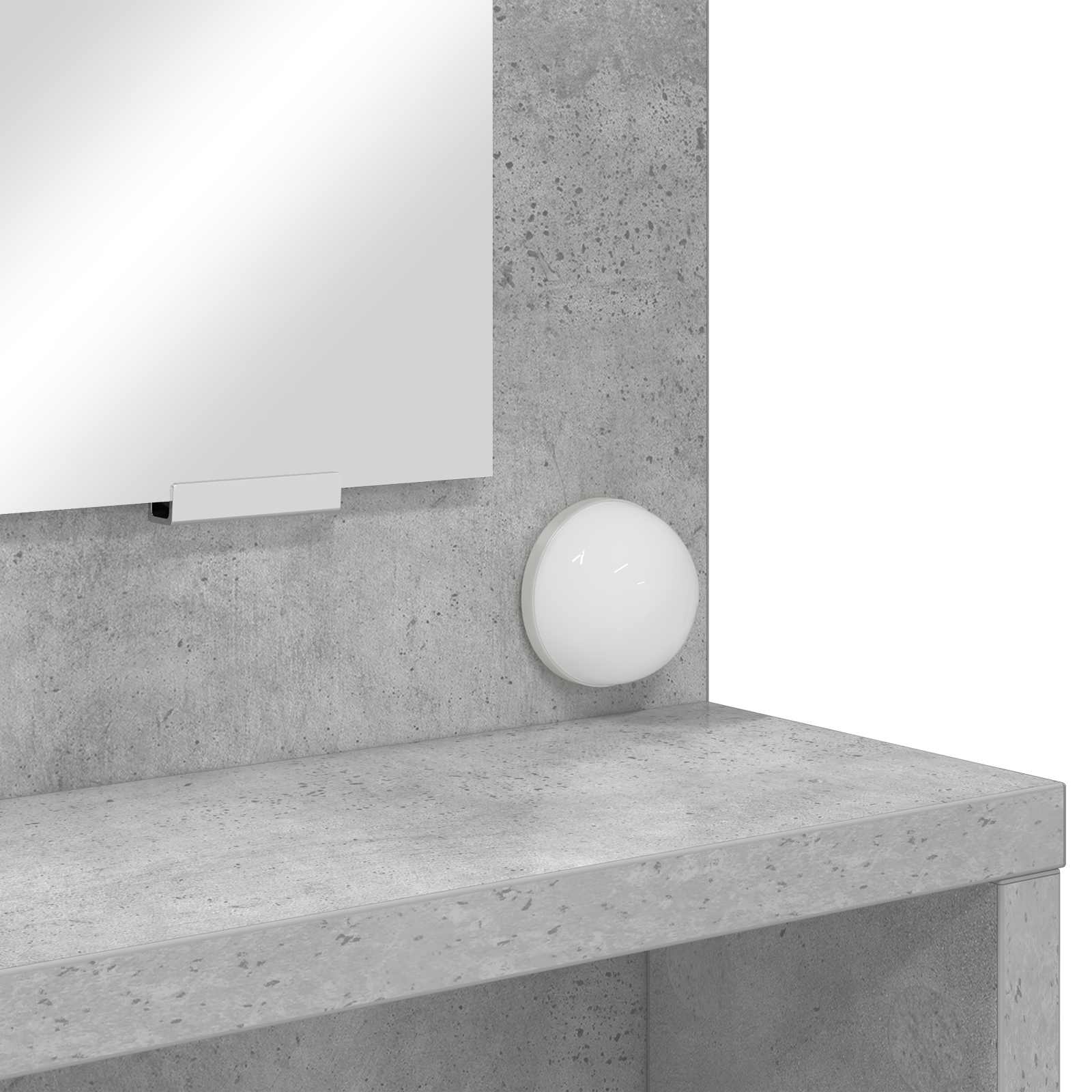 Schlafzimmer-Frisiertische Beton Grau 80 x 39,6 x 135 cm
