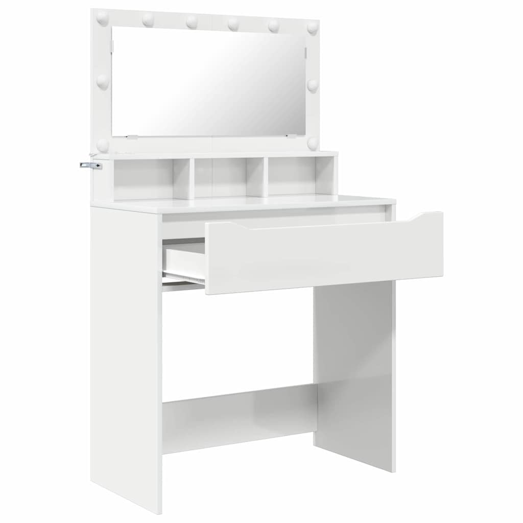 Schlafzimmer-Frisiertische Hochglanz Weiß 80 x 39,6 x 135 cm