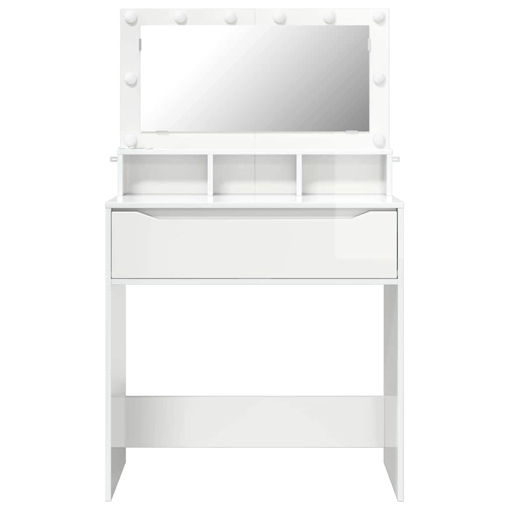 Schlafzimmer-Frisiertische Hochglanz Weiß 80 x 39,6 x 135 cm