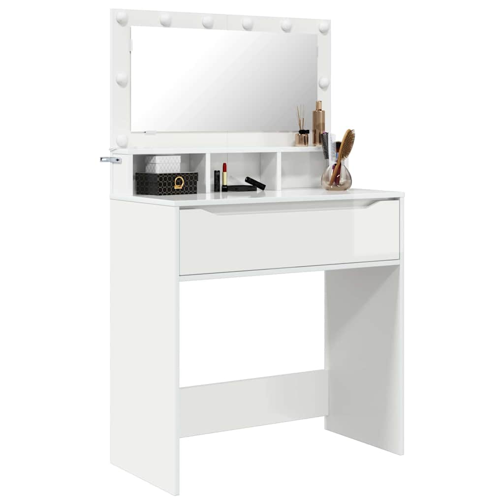 Schlafzimmer-Frisiertische Hochglanz Weiß 80 x 39,6 x 135 cm