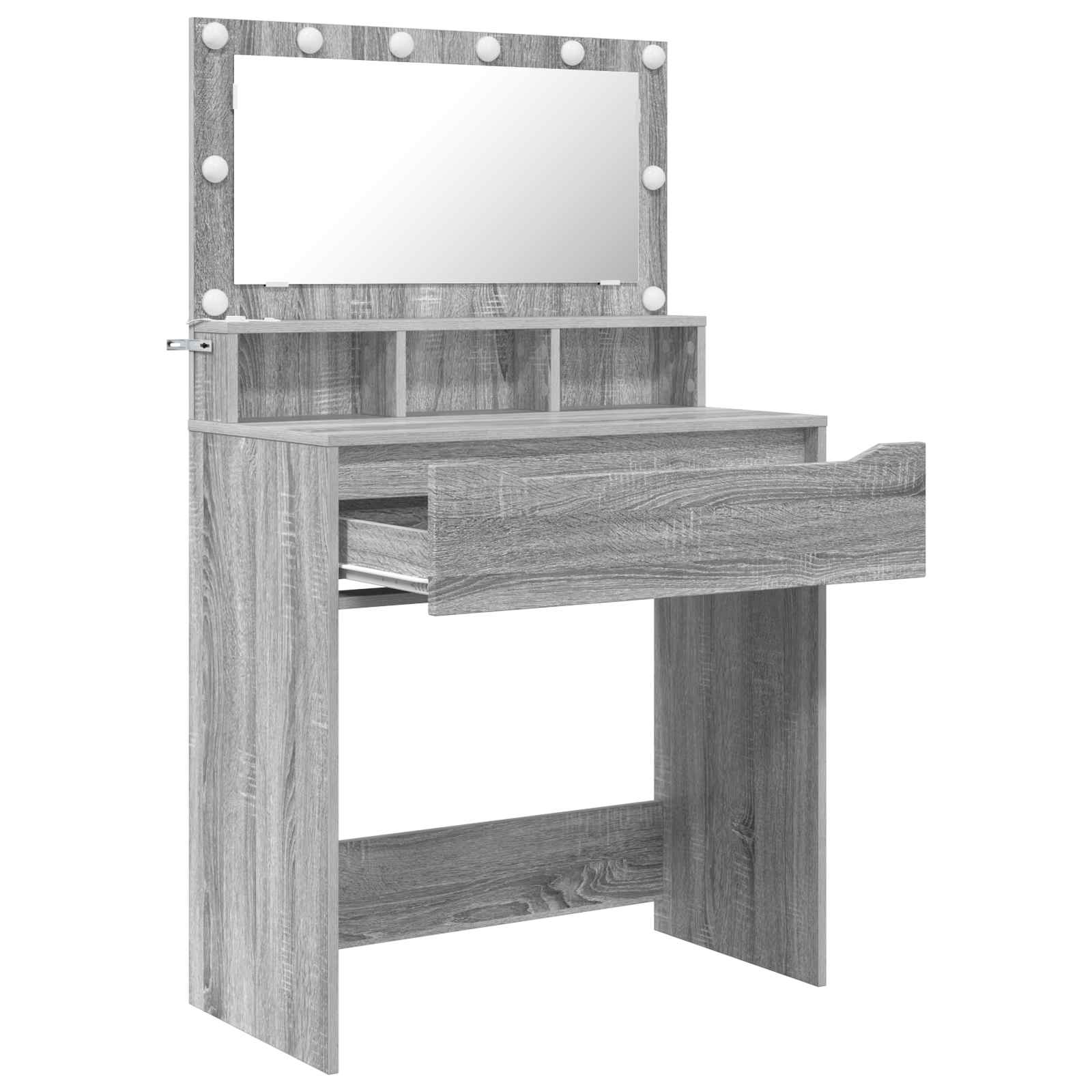 Schlafzimmer-Frisiertische Graues Sonoma 80 x 39,6 x 135 cm