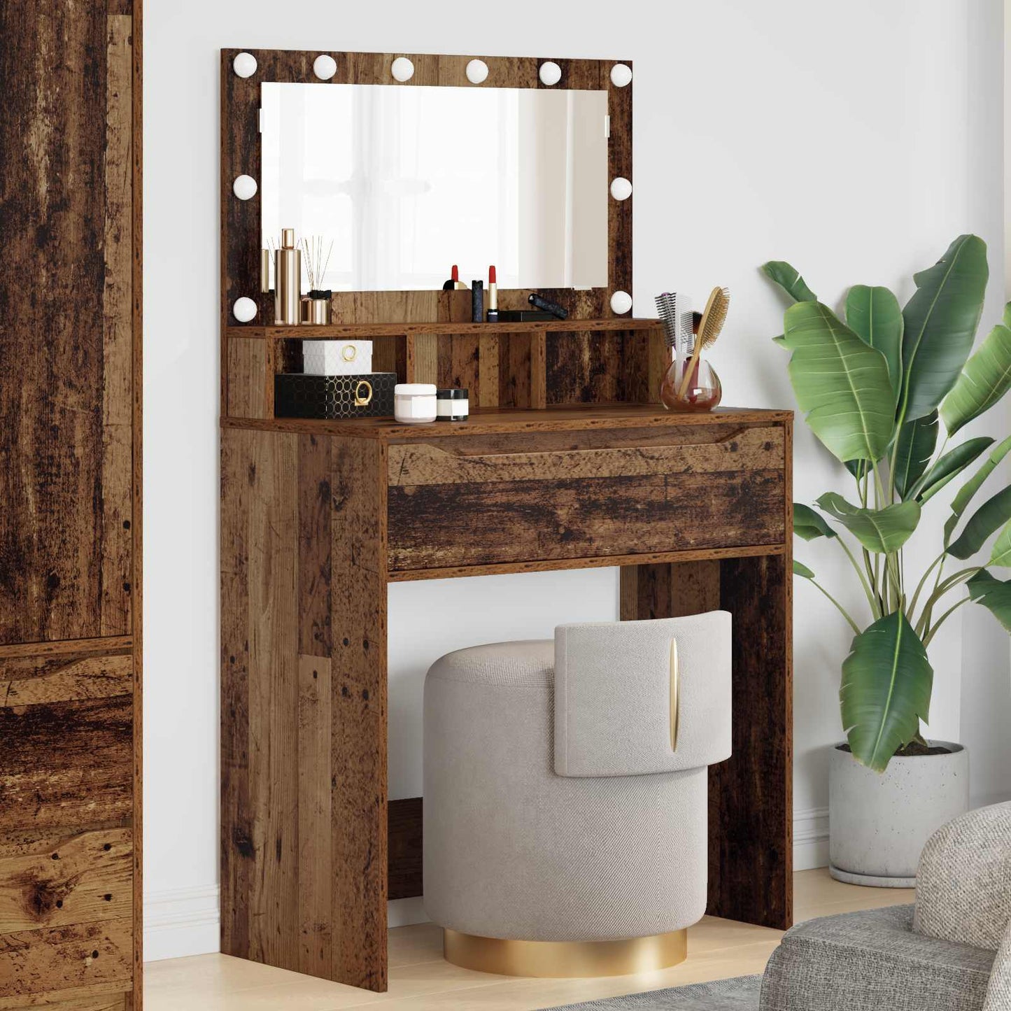 Schlafzimmer-Frisiertische Altholz 80 x 39,6 x 135 cm