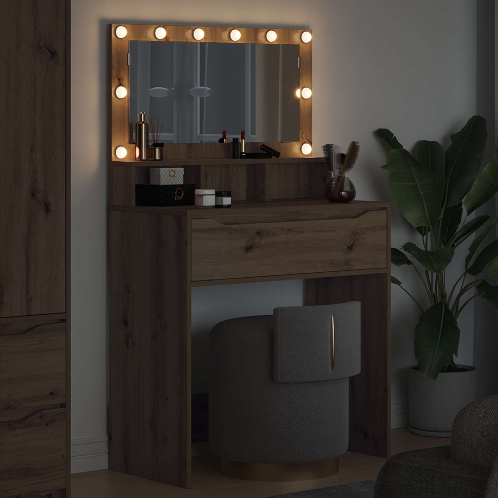 Schlafzimmer-Frisiertische Artisan-Eiche 80 x 39,6 x 135 cm