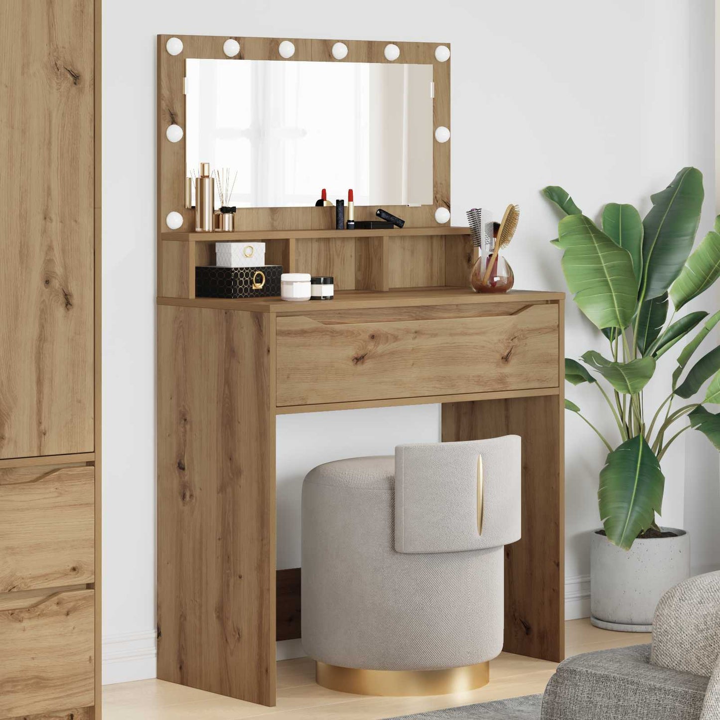 Schlafzimmer-Frisiertische Artisan-Eiche 80 x 39,6 x 135 cm
