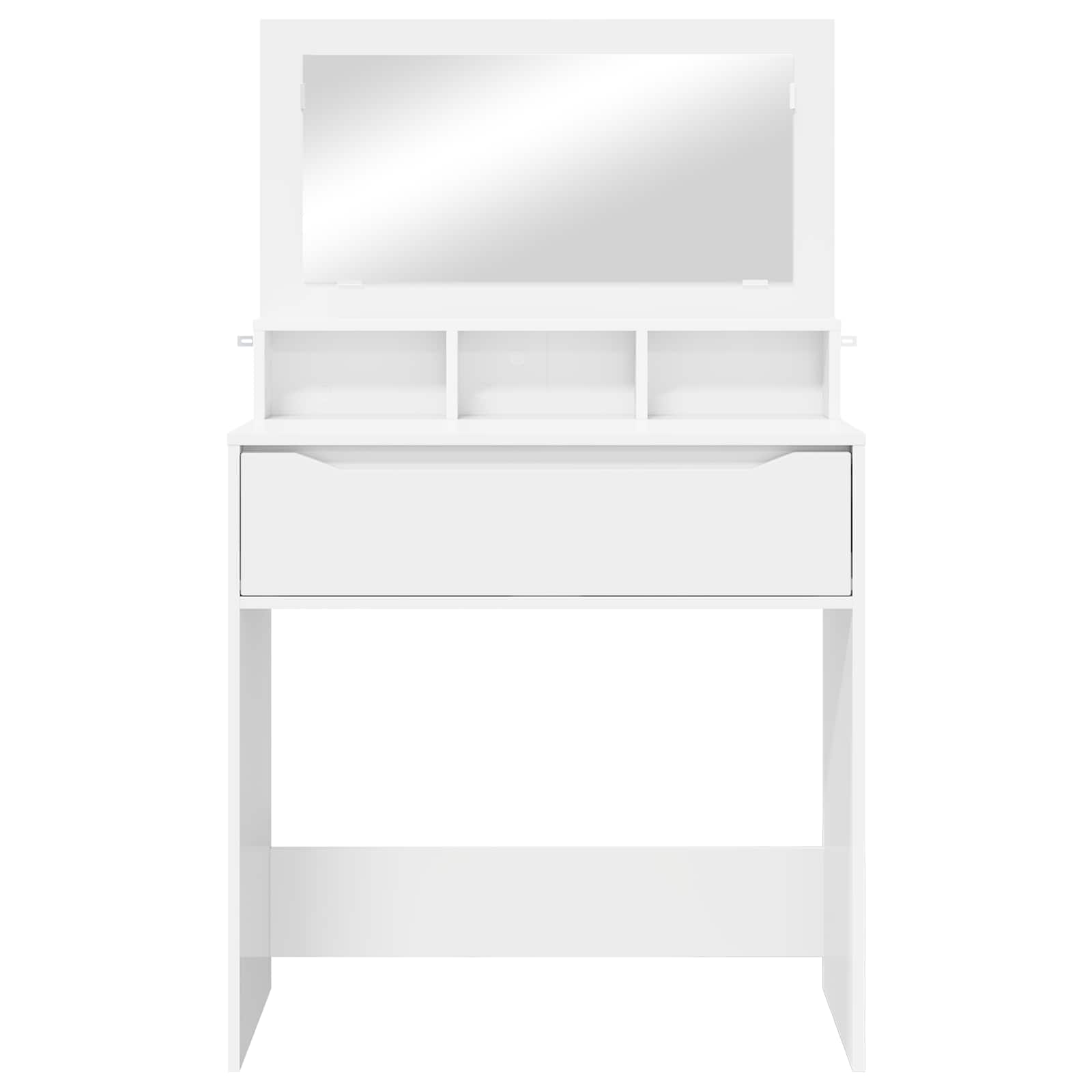 Schlafzimmer-Frisiertische Weiß 80 x 39,6 x 135 cm