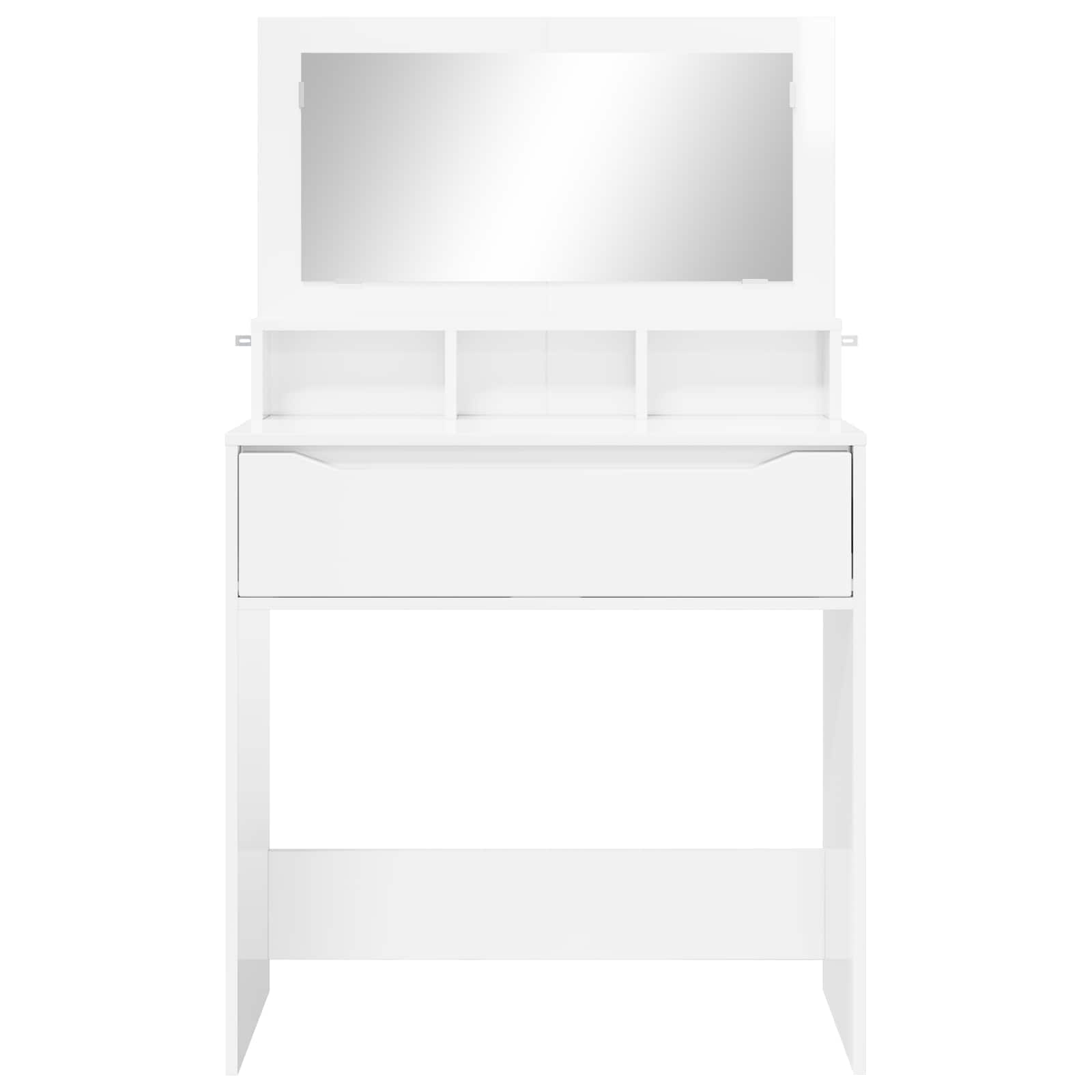 Schlafzimmer-Frisiertische Hochglanz Weiß 80 x 39,6 x 135 cm