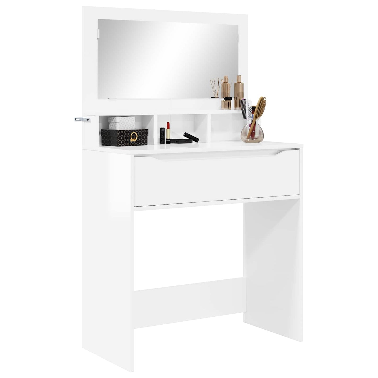 Schlafzimmer-Frisiertische Hochglanz Weiß 80 x 39,6 x 135 cm
