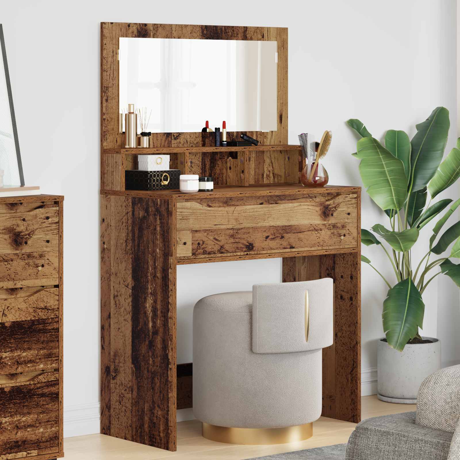 Schlafzimmer-Frisiertische Altholz 80 x 39,6 x 135 cm