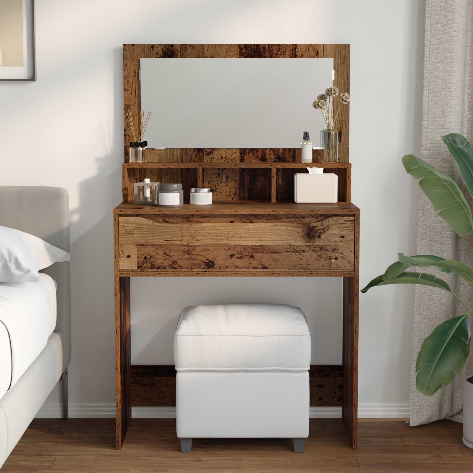 Schlafzimmer-Frisiertische Altholz 80 x 39,6 x 135 cm
