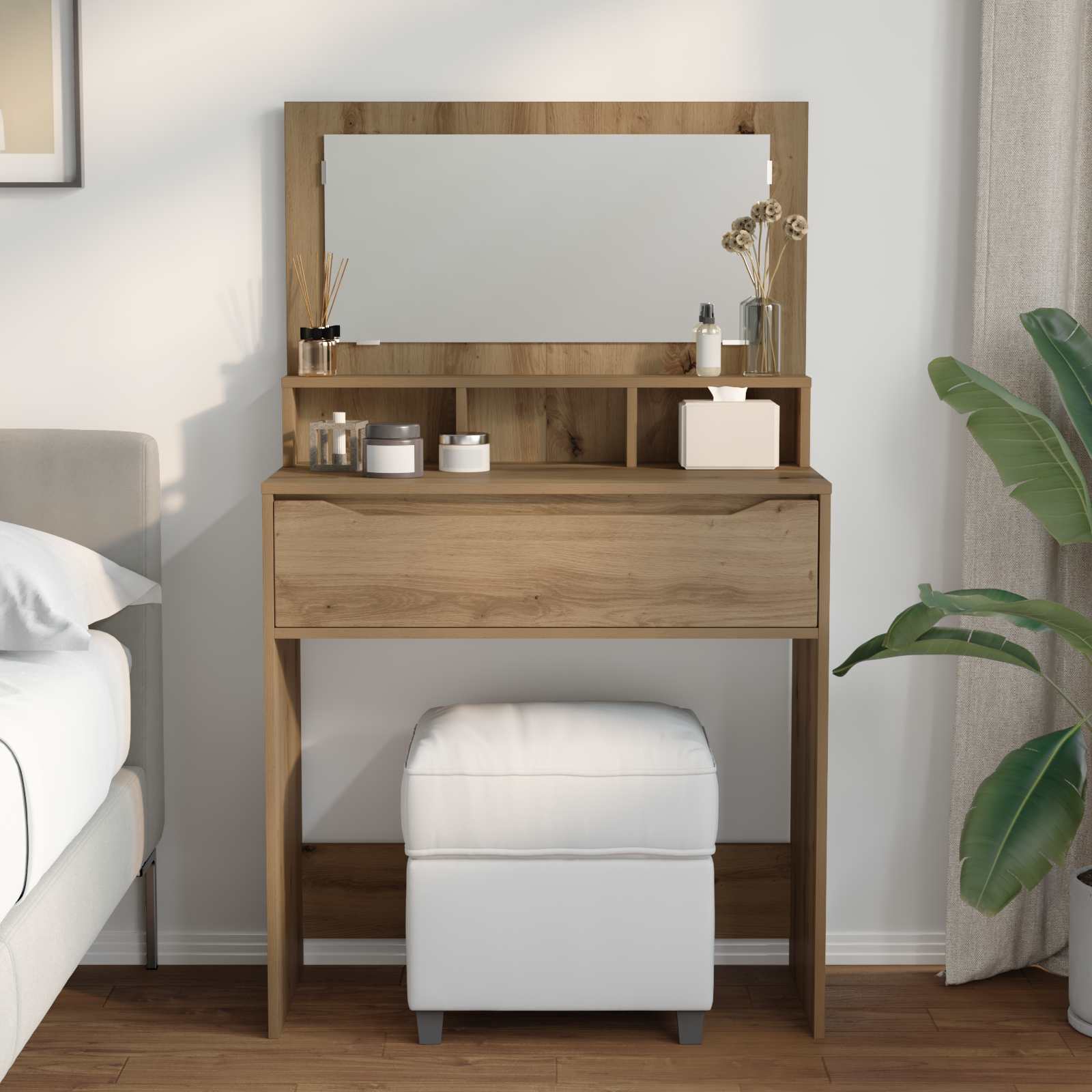 Schlafzimmer-Frisiertische Artisan-Eiche 80 x 39,6 x 135 cm