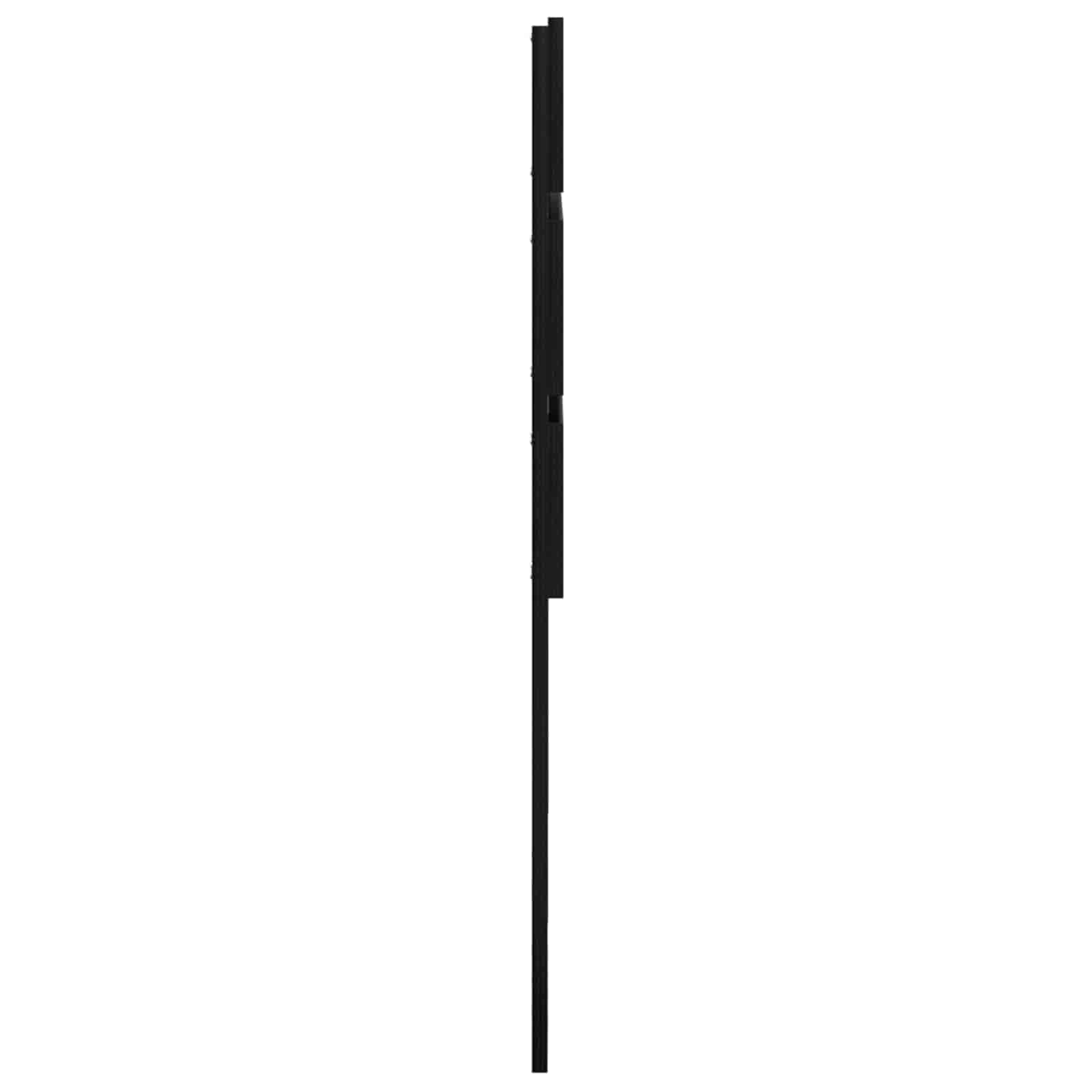 Kopfteil Schwarz Eichen-Optik Holzwerkstoff