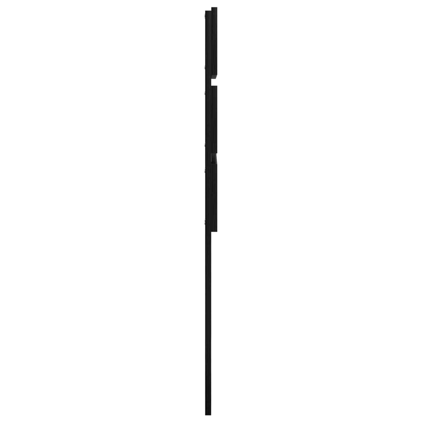 Kopfteil Schwarz Eichen-Optik Holzwerkstoff