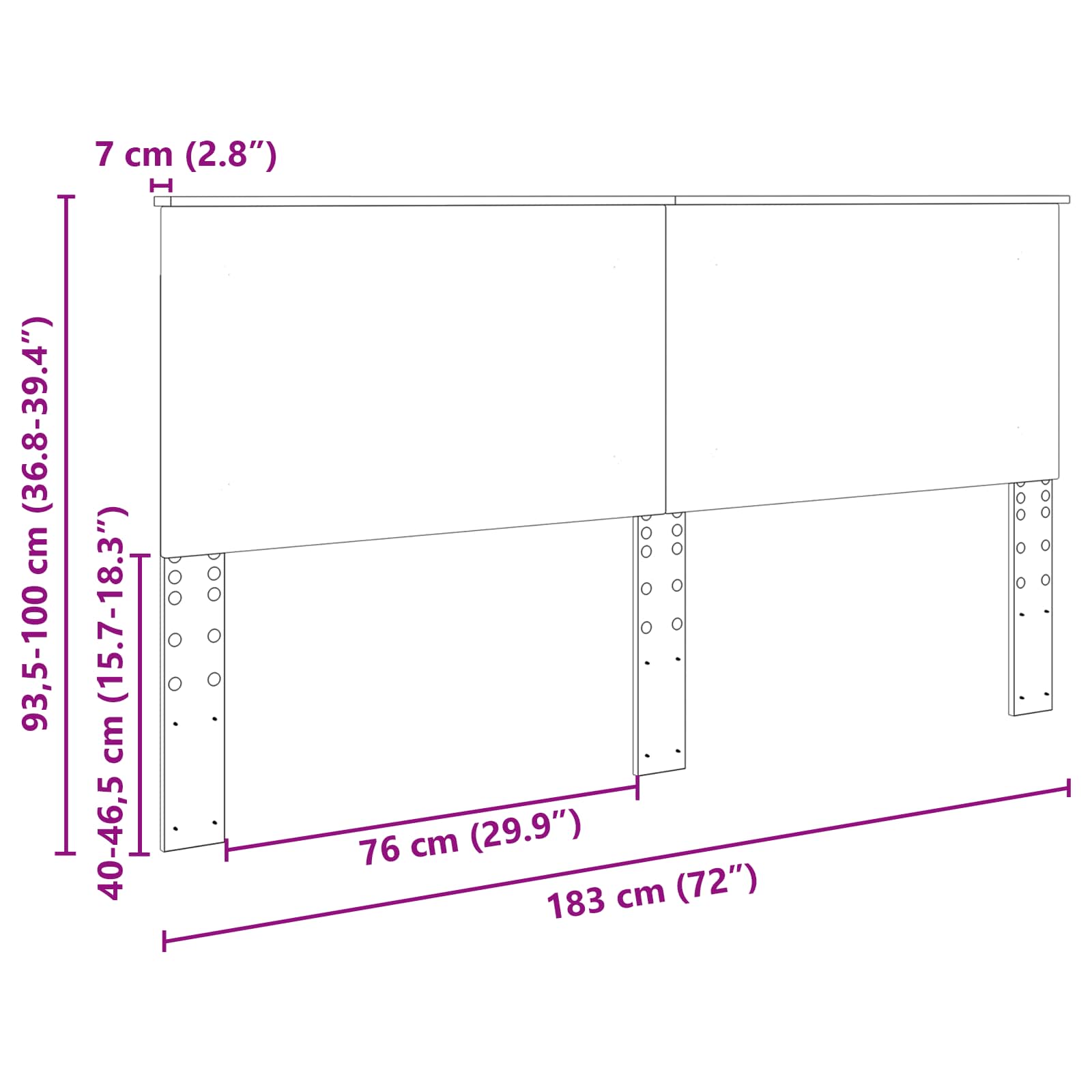 Kopfteil Glänzend Weiß 100 cm Holzwerkstoff