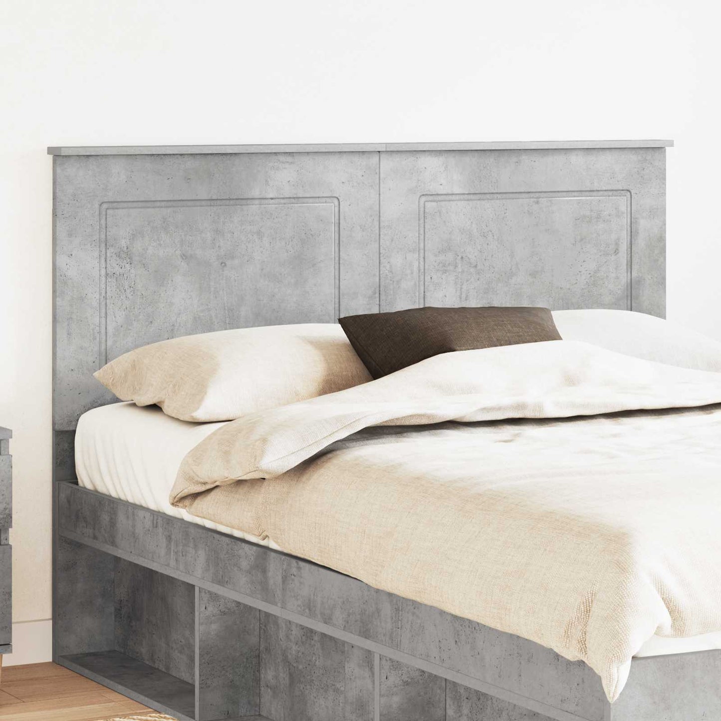 Kopfteil Betongrau 100 cm Holzwerkstoff