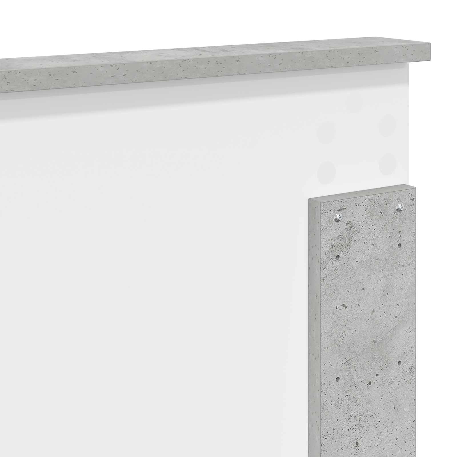Kopfteil Betongrau 100 cm Holzwerkstoff