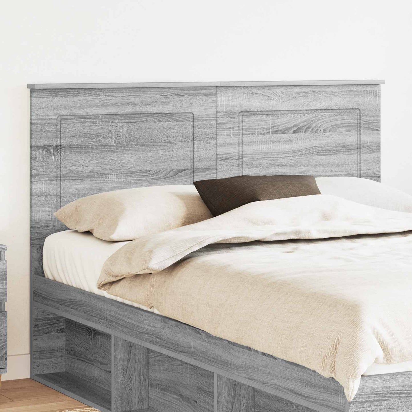 Kopfteil Graues Sonoma 100 cm Holzwerkstoff