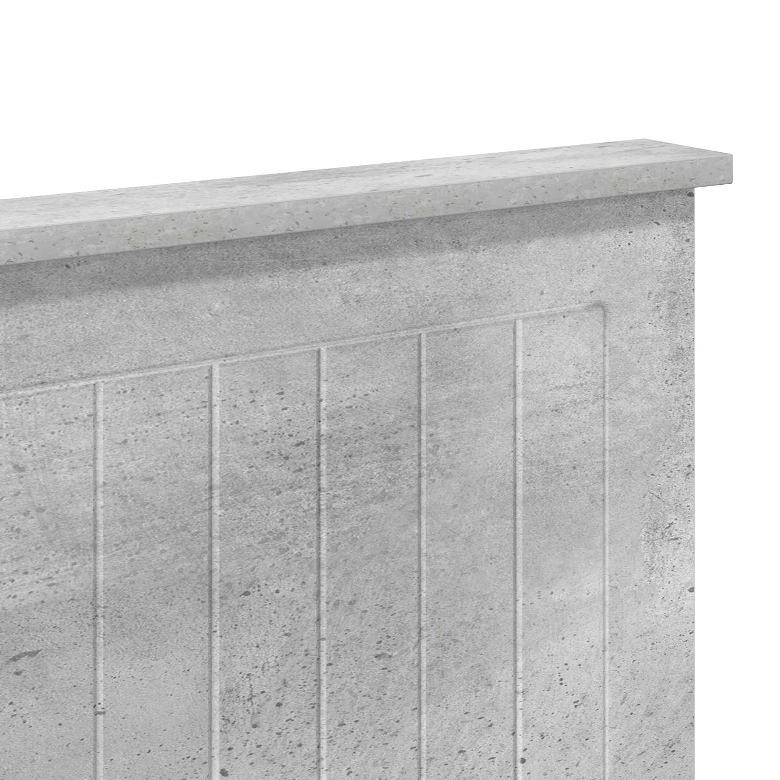Kopfteil Beton Grau Holzwerkstoff