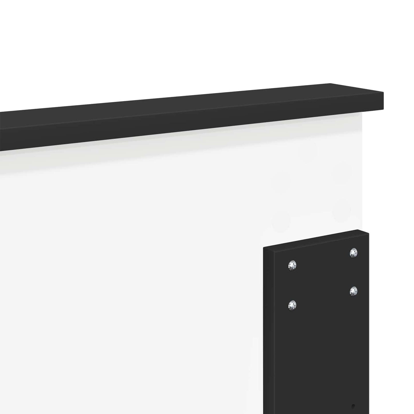 Kopfteil Schwarz Eichen-Optik Holzwerkstoff