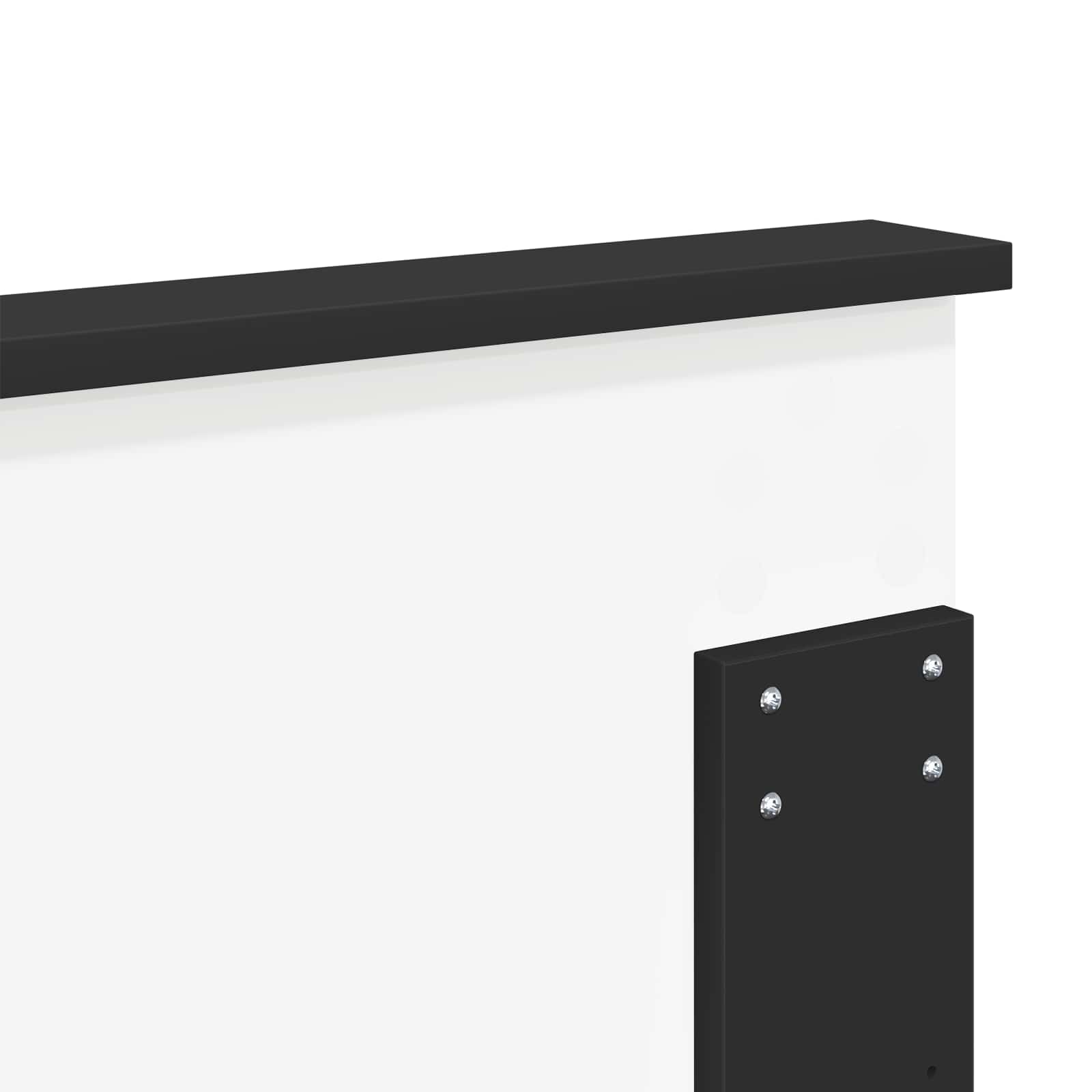 Kopfteil Schwarz Eichen-Optik Holzwerkstoff