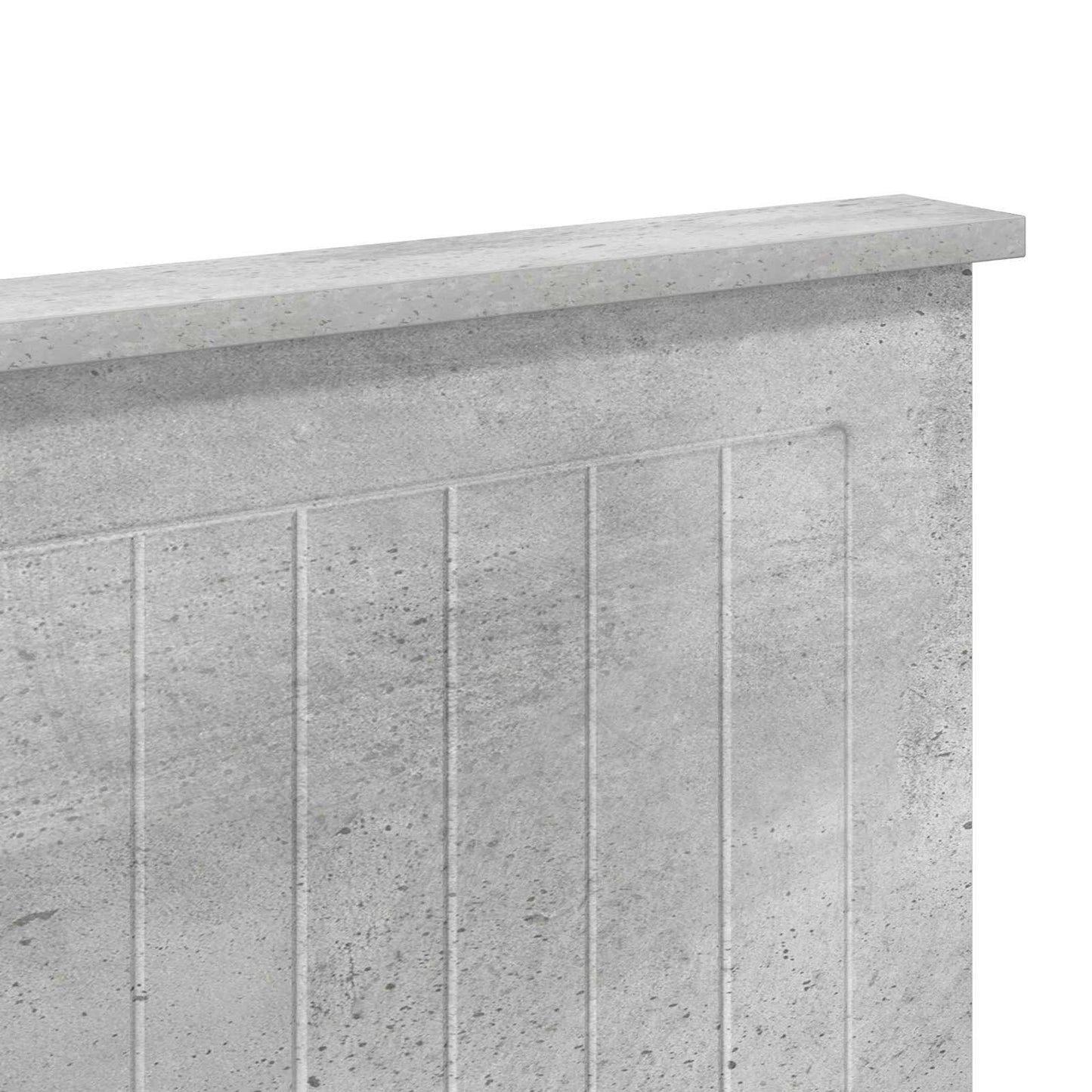 Kopfteil Beton Grau Holzwerkstoff
