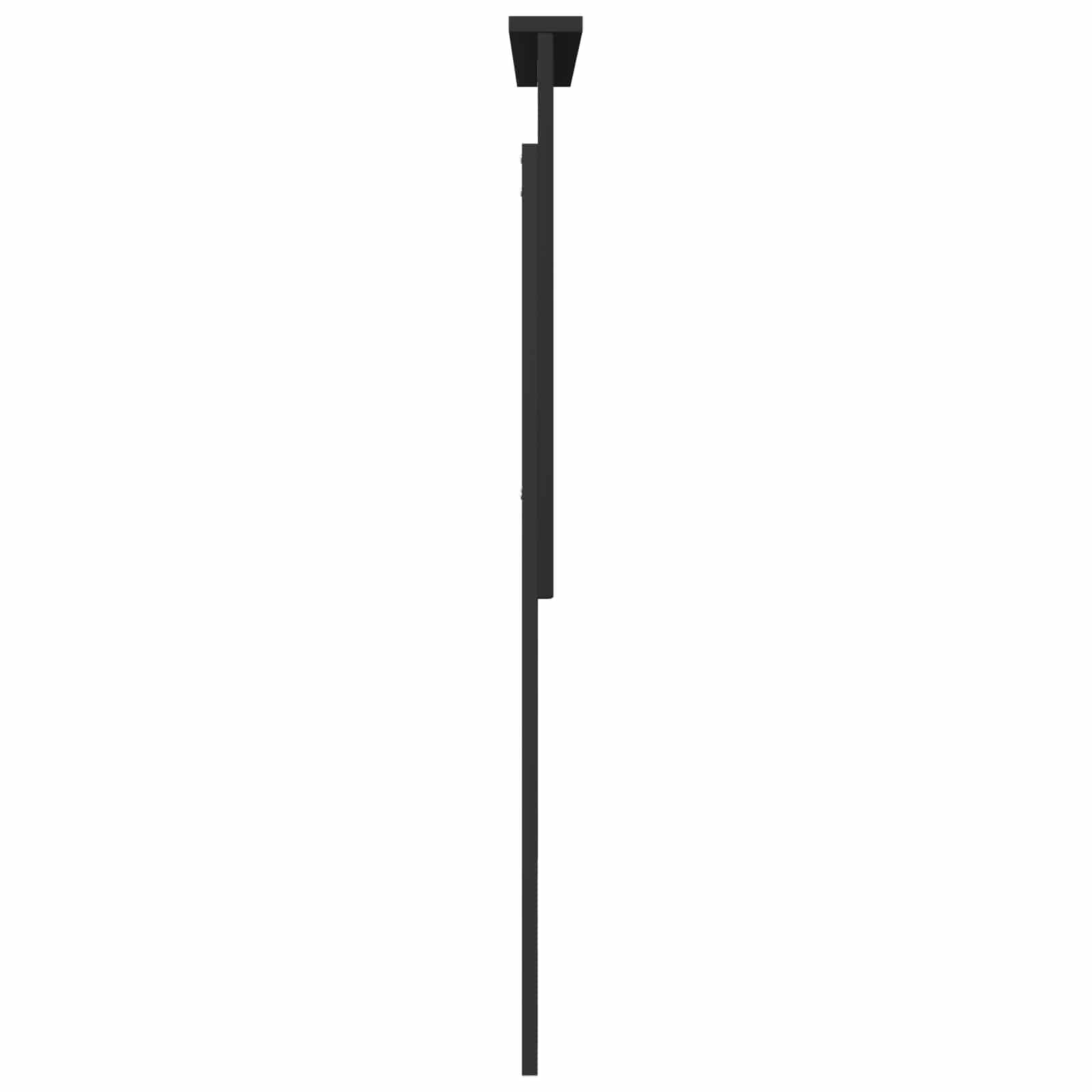 Kopfteil Schwarz Eichen-Optik Holzwerkstoff