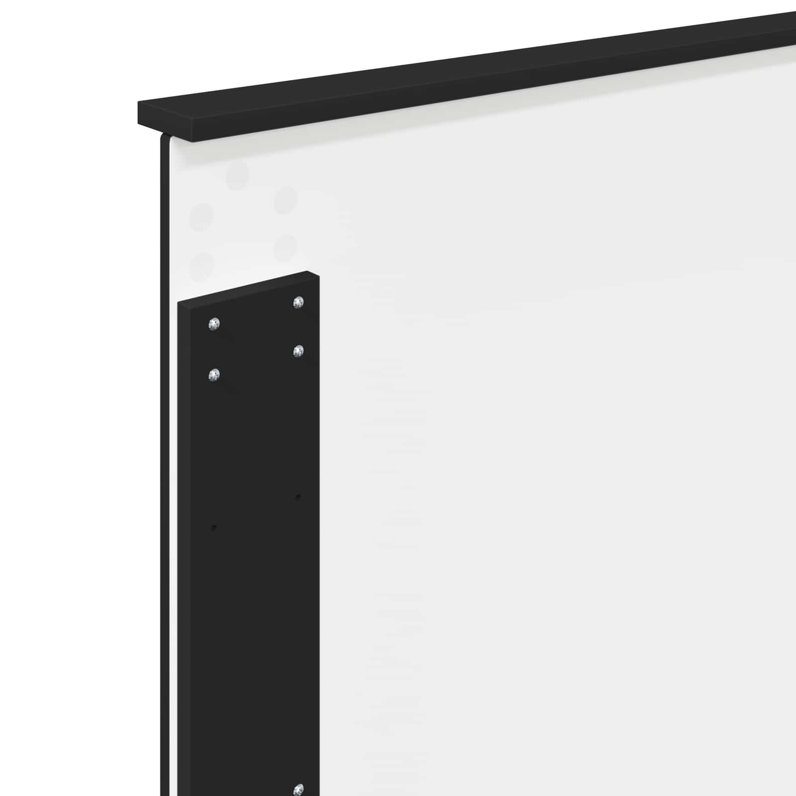 Kopfteil Schwarz Eichen-Optik Holzwerkstoff