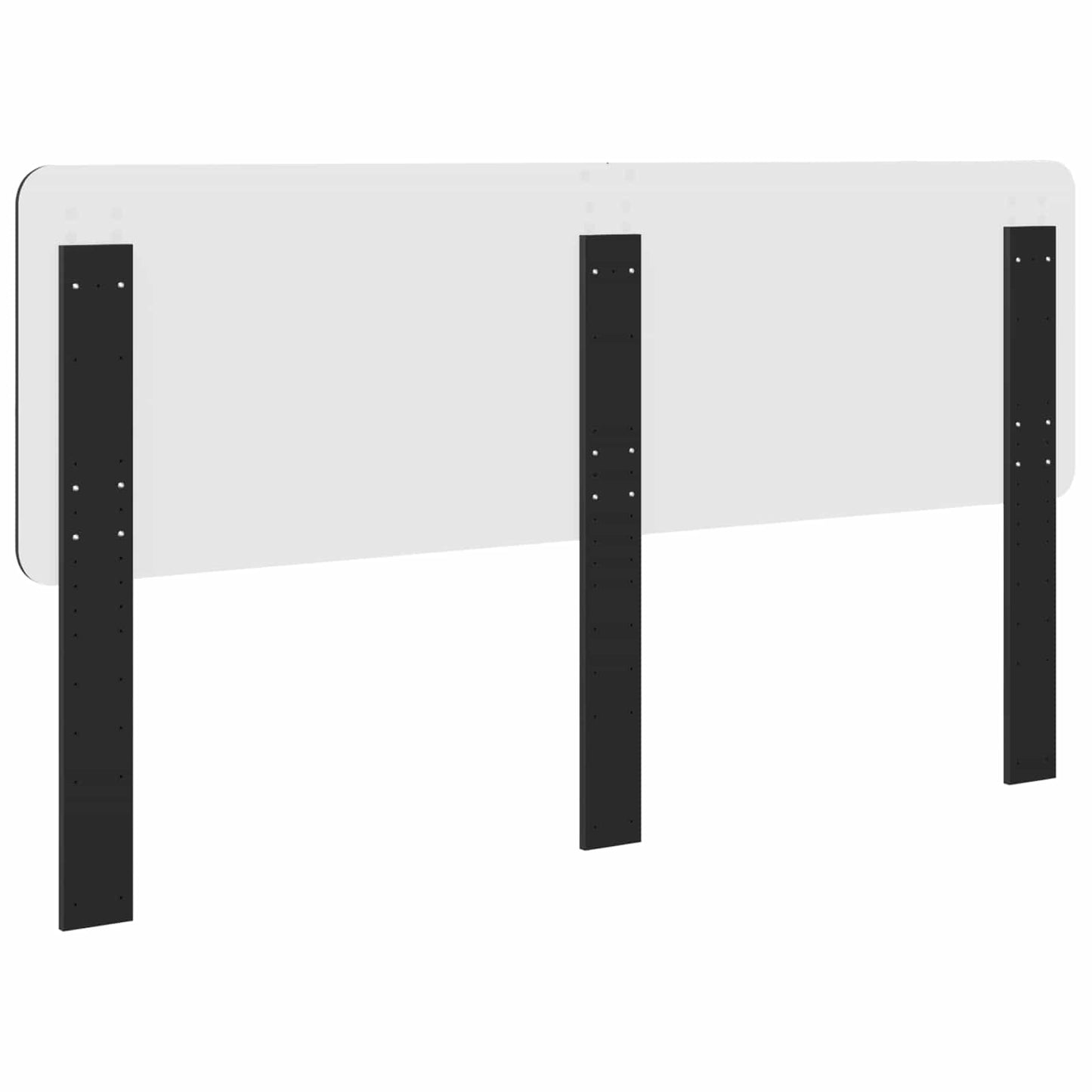 Kopfteil Schwarz Eichen-Optik Holzwerkstoff