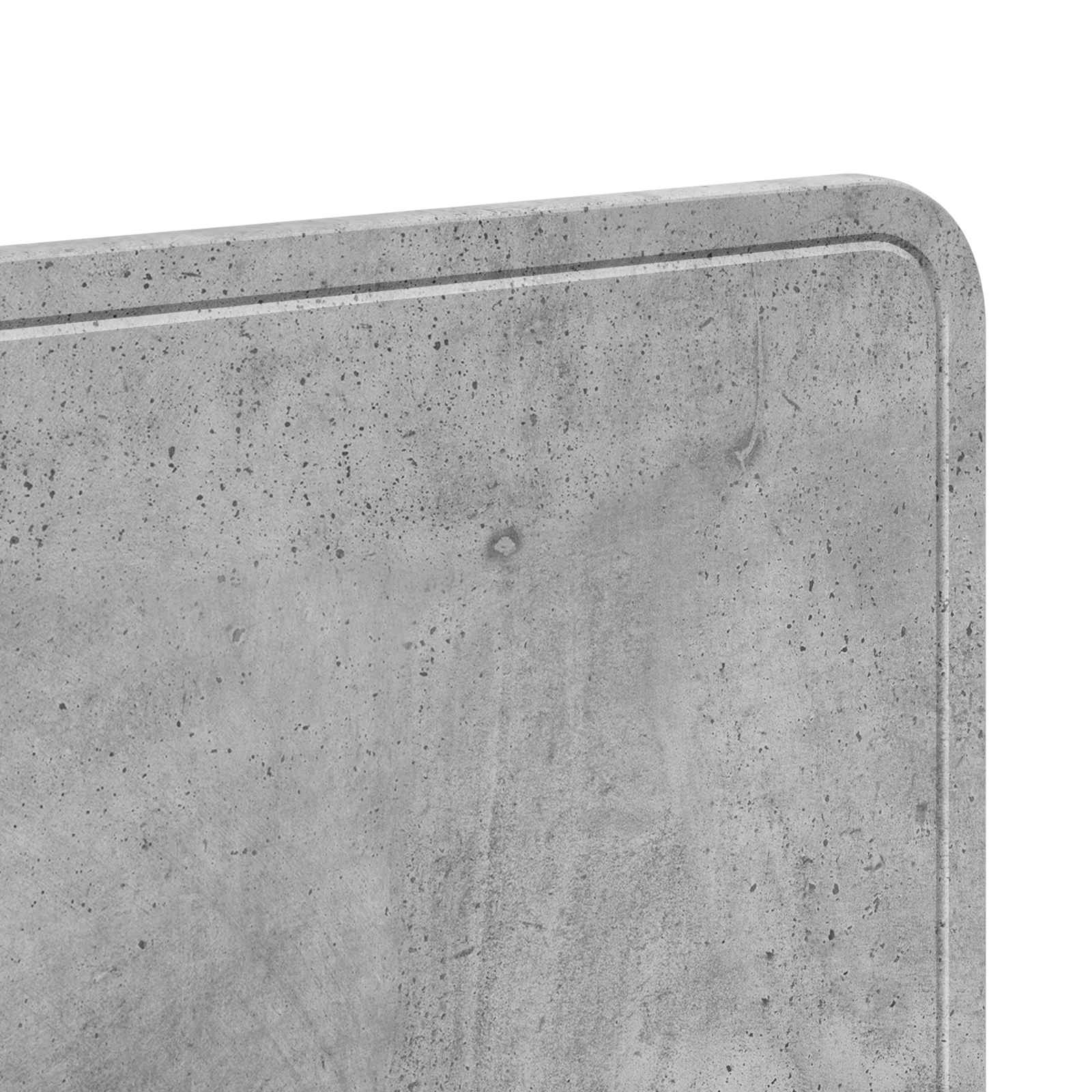 Kopfteil Beton Grau Holzwerkstoff