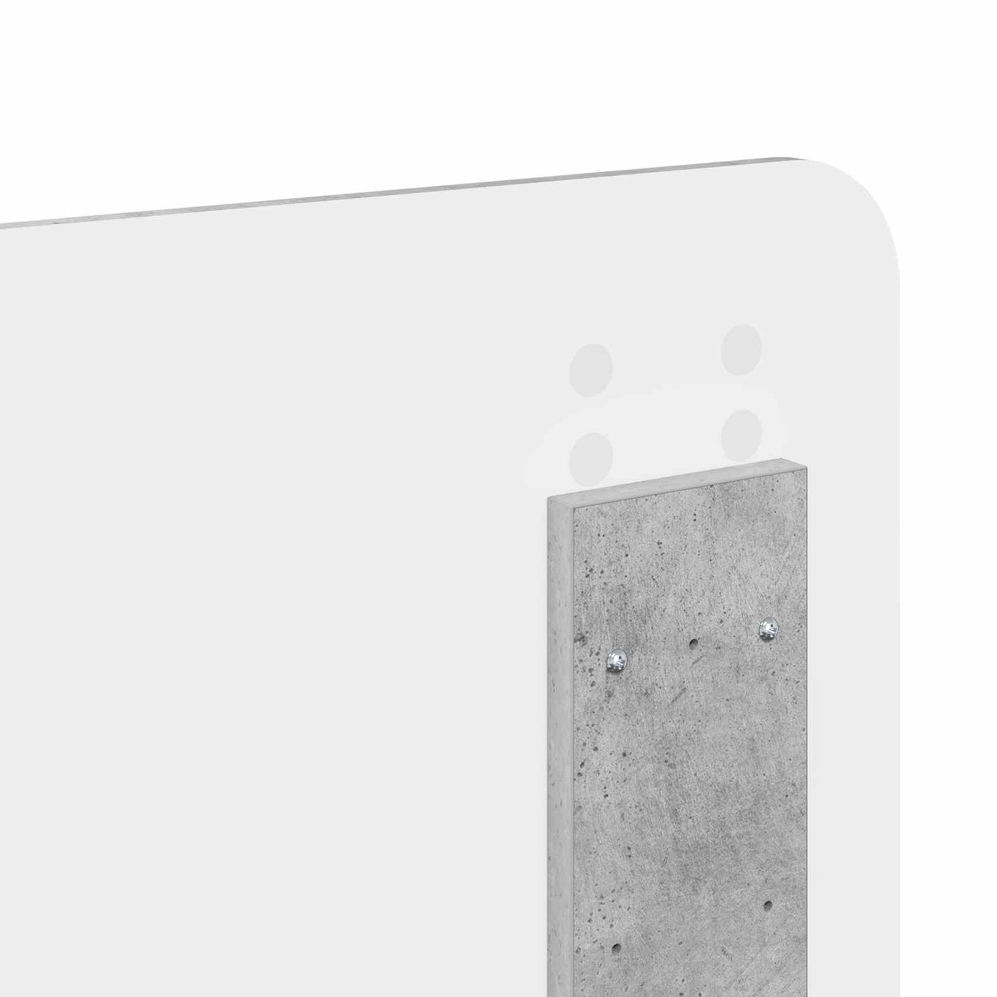 Kopfteil Beton Grau Holzwerkstoff