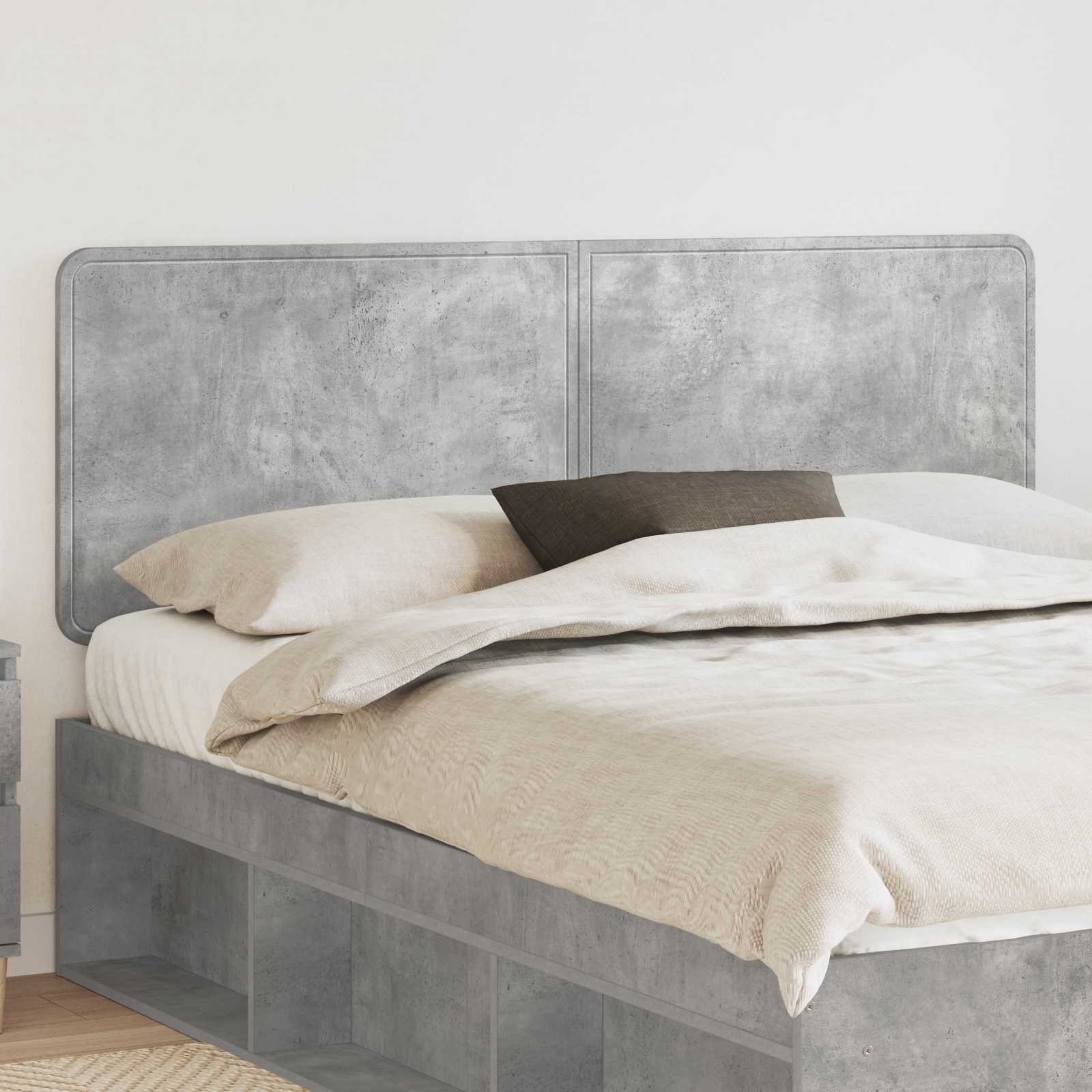 Kopfteil Beton Grau Holzwerkstoff