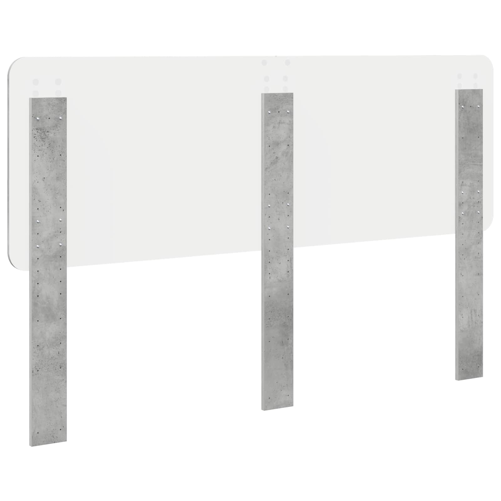 Kopfteil Beton Grau Holzwerkstoff