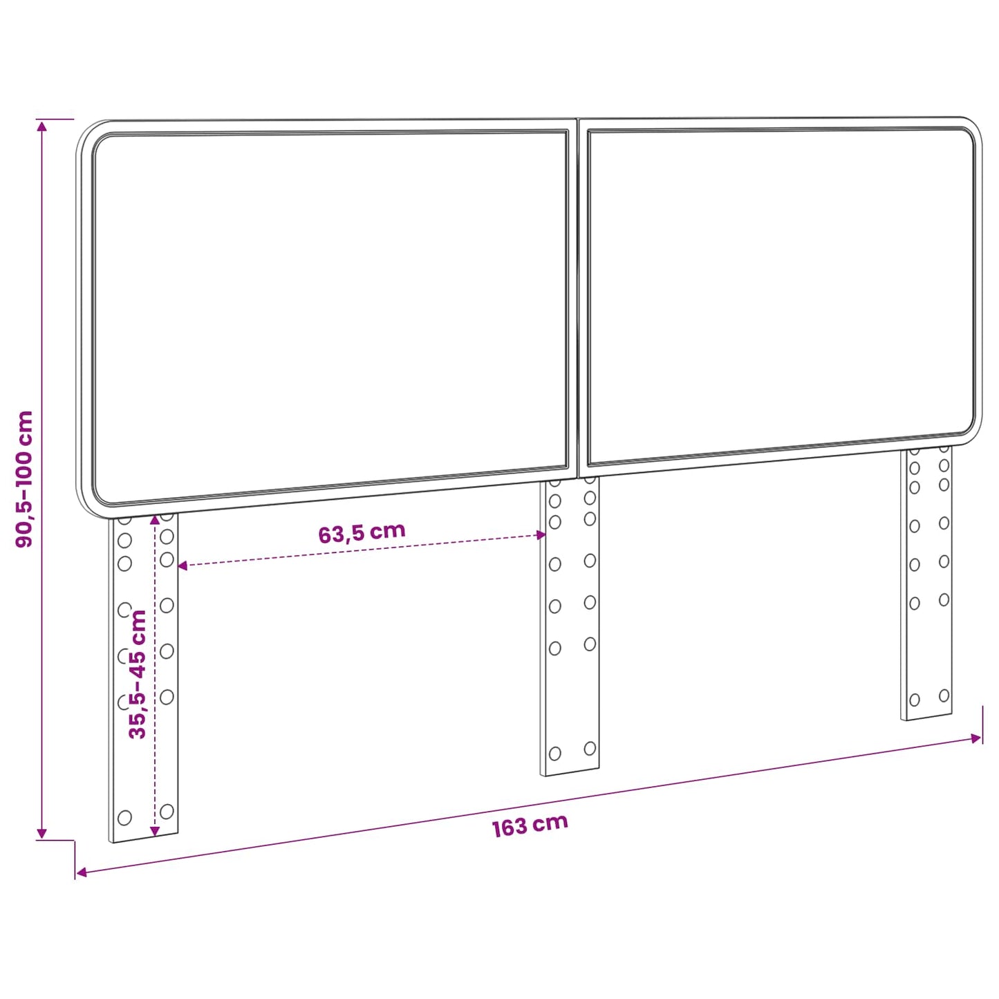Kopfteil Glänzend Weiß Holzwerkstoff