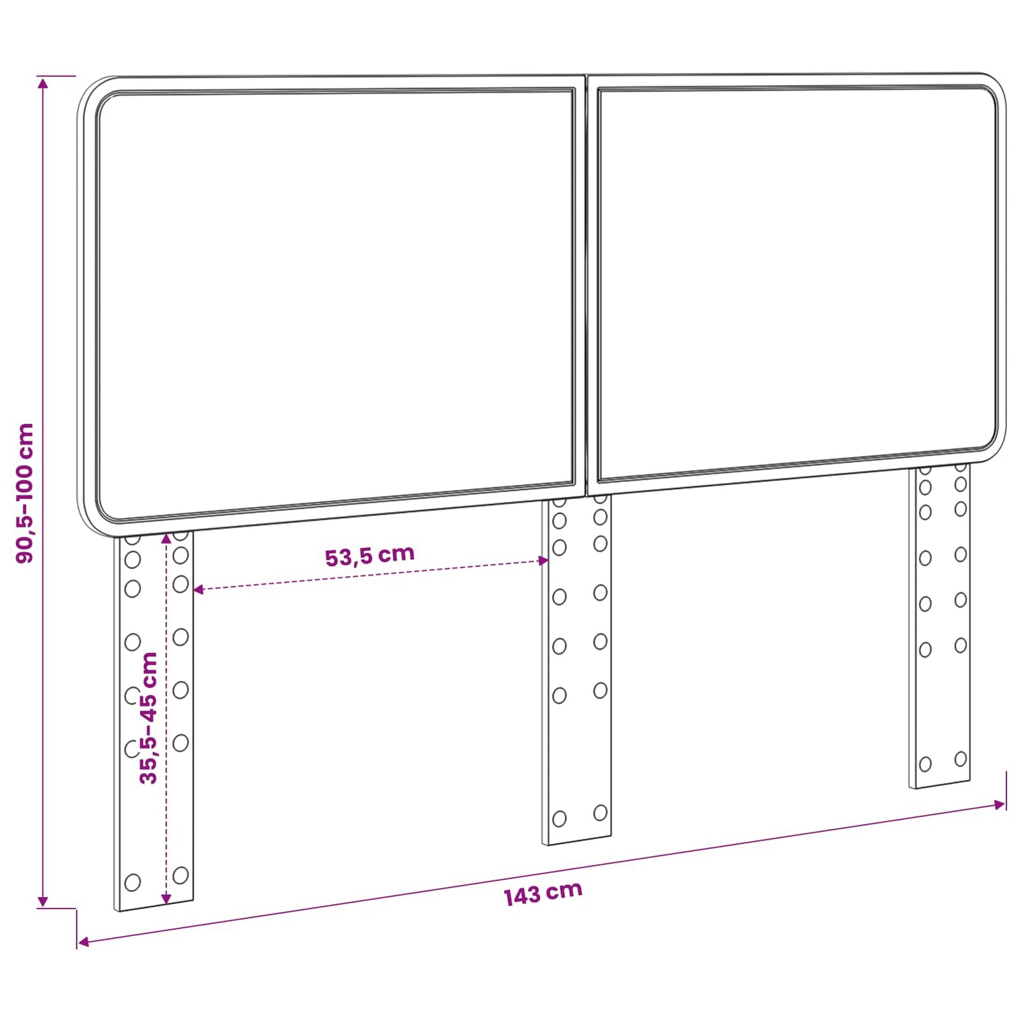 Kopfteil Weiß Holzwerkstoff