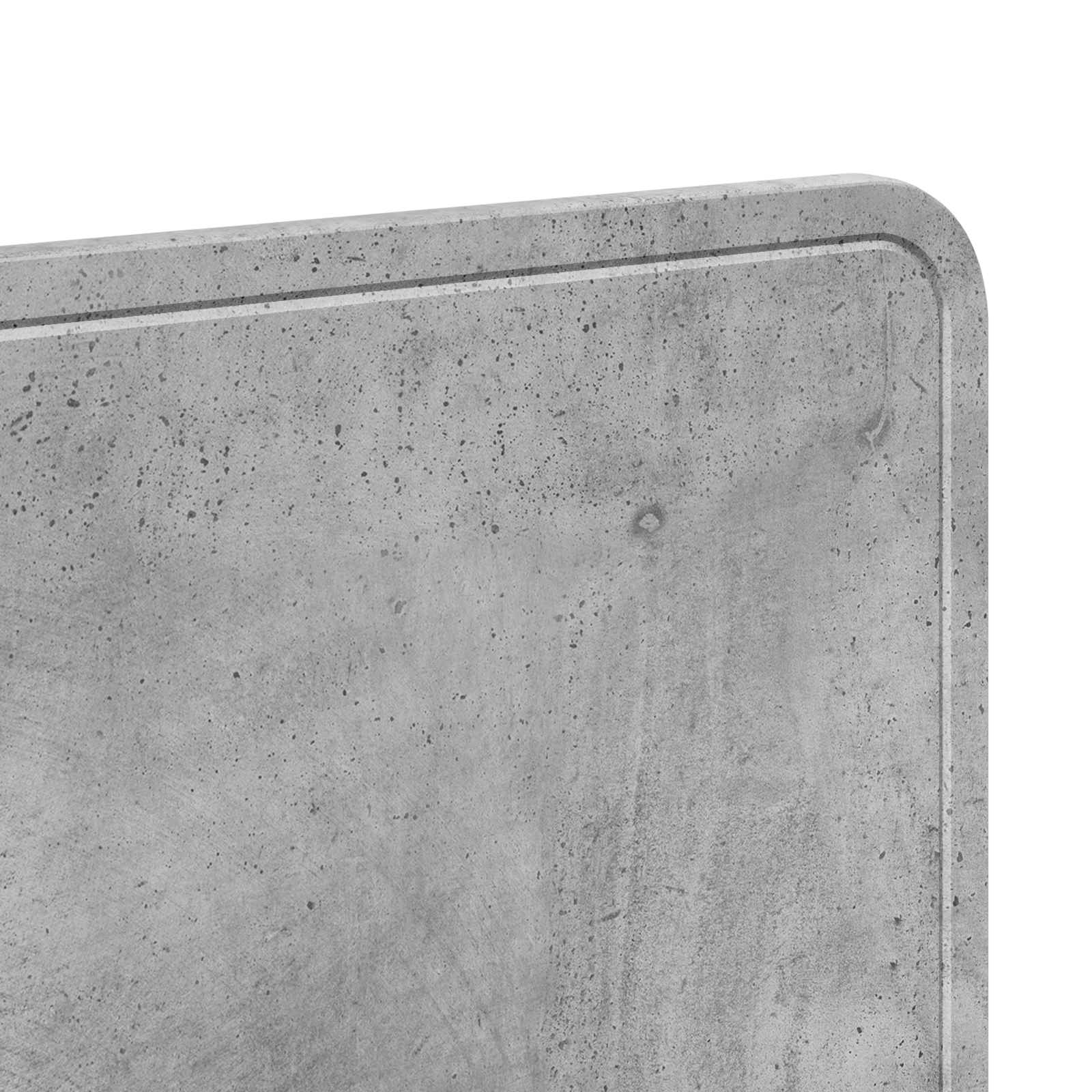 Kopfteil Beton Grau Holzwerkstoff