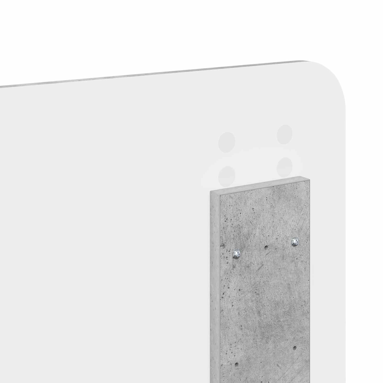 Kopfteil Beton Grau Holzwerkstoff