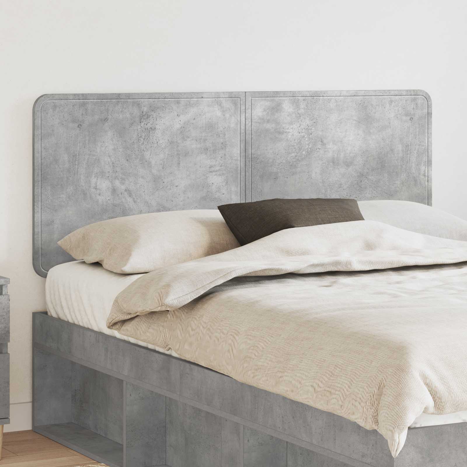 Kopfteil Beton Grau Holzwerkstoff