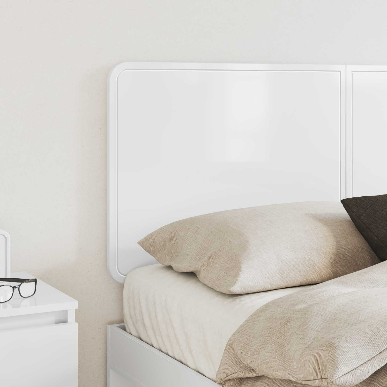 Kopfteil Glänzend Weiß Holzwerkstoff