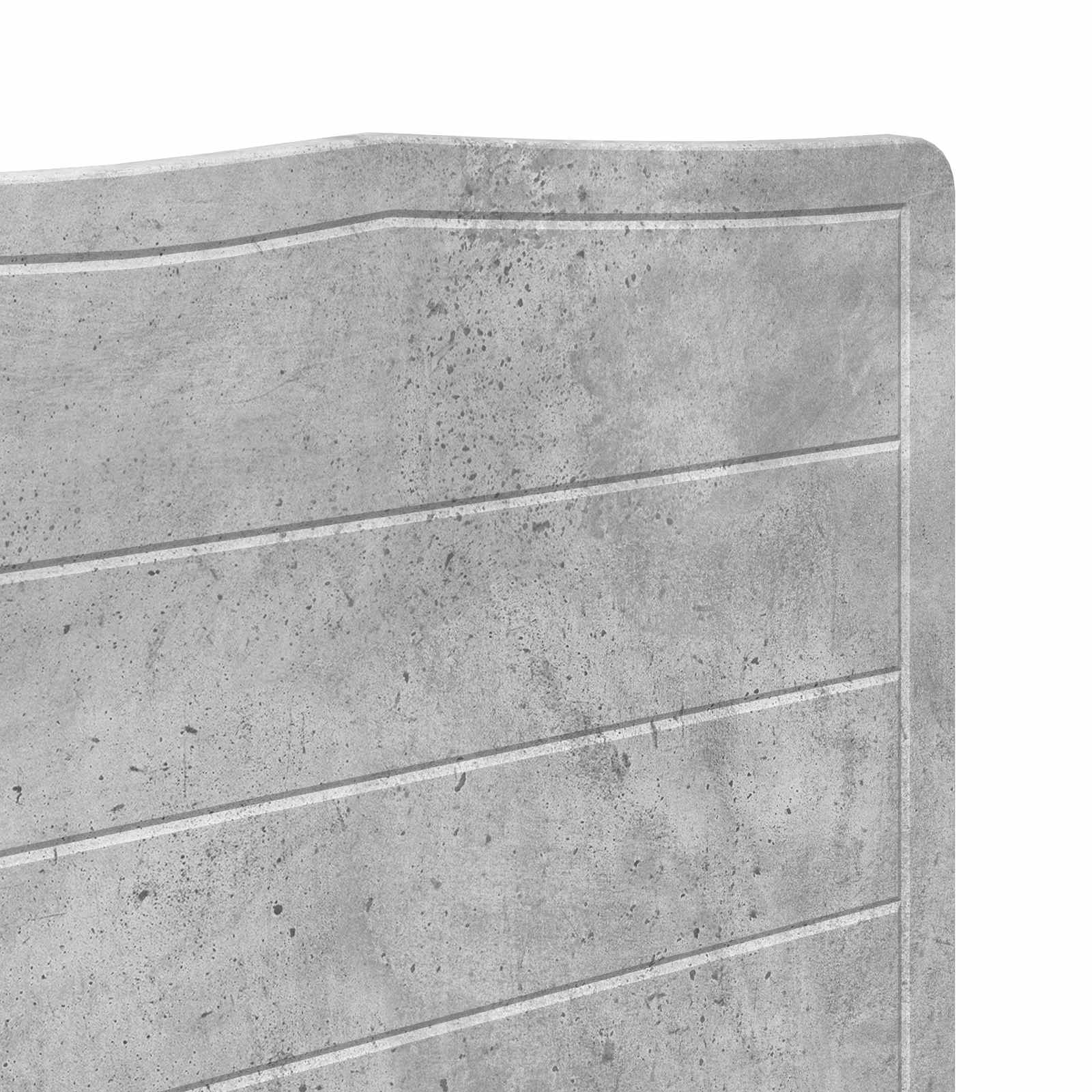 Kopfteil Beton Grau Holzwerkstoff