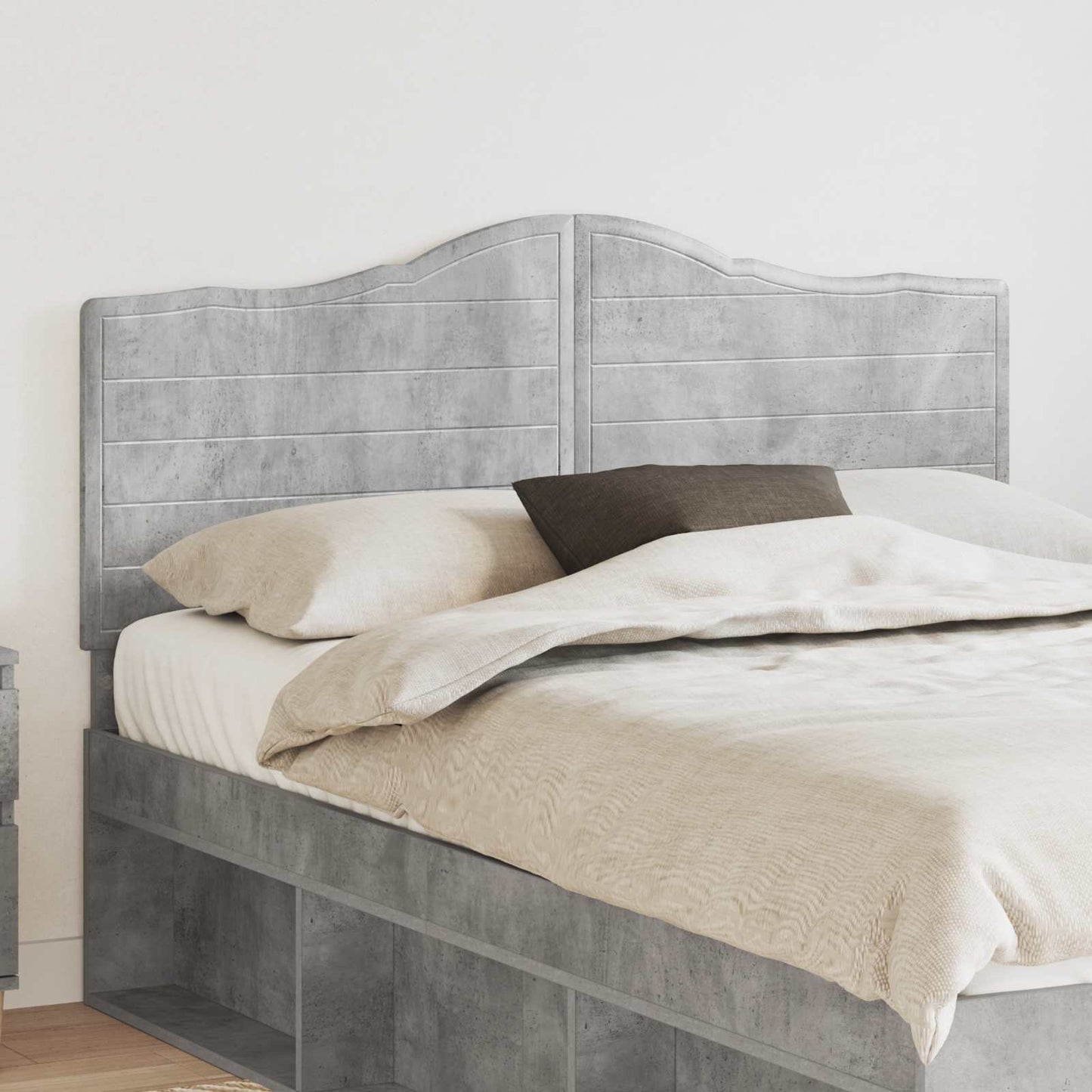 Kopfteil Beton Grau Holzwerkstoff