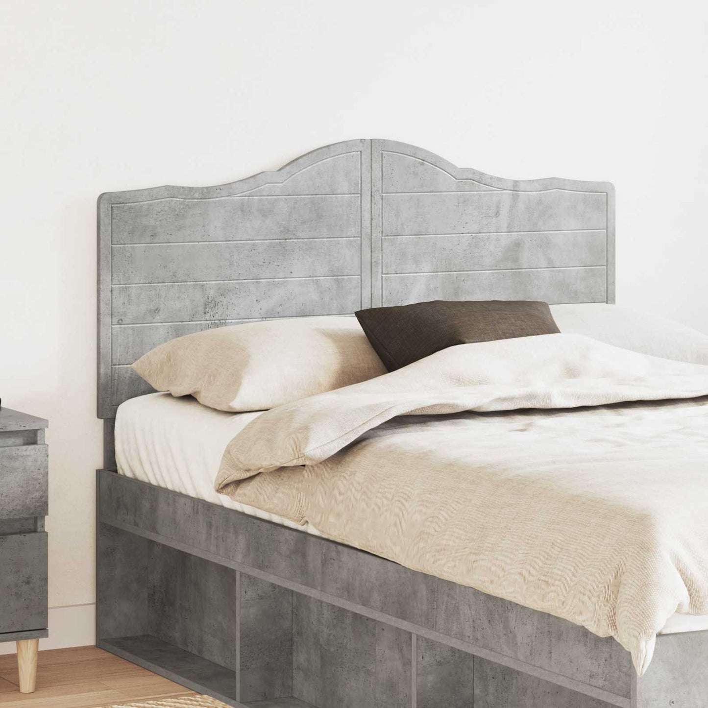 Kopfteil Beton Grau Holzwerkstoff