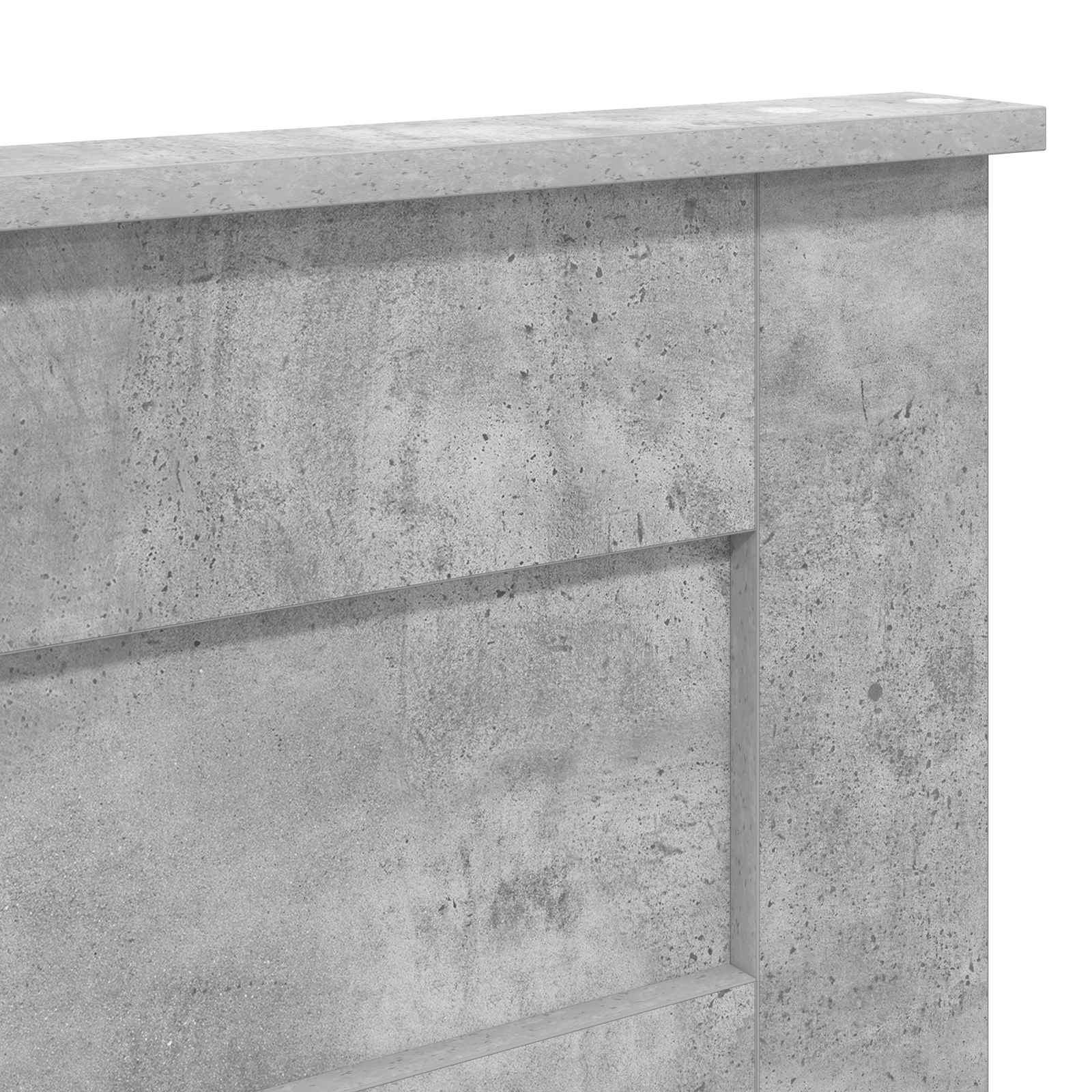 Kopfteil Beton Grau Holzwerkstoff