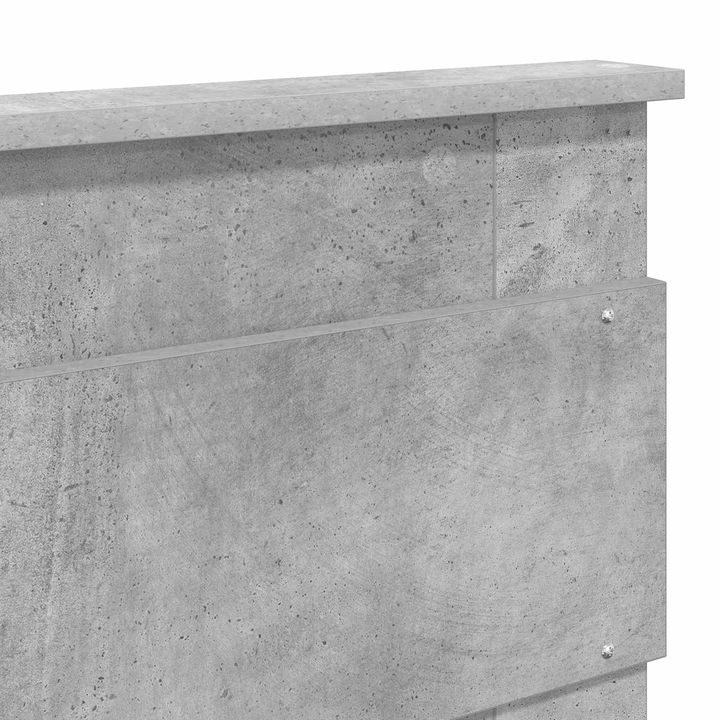 Kopfteil Beton Grau Holzwerkstoff