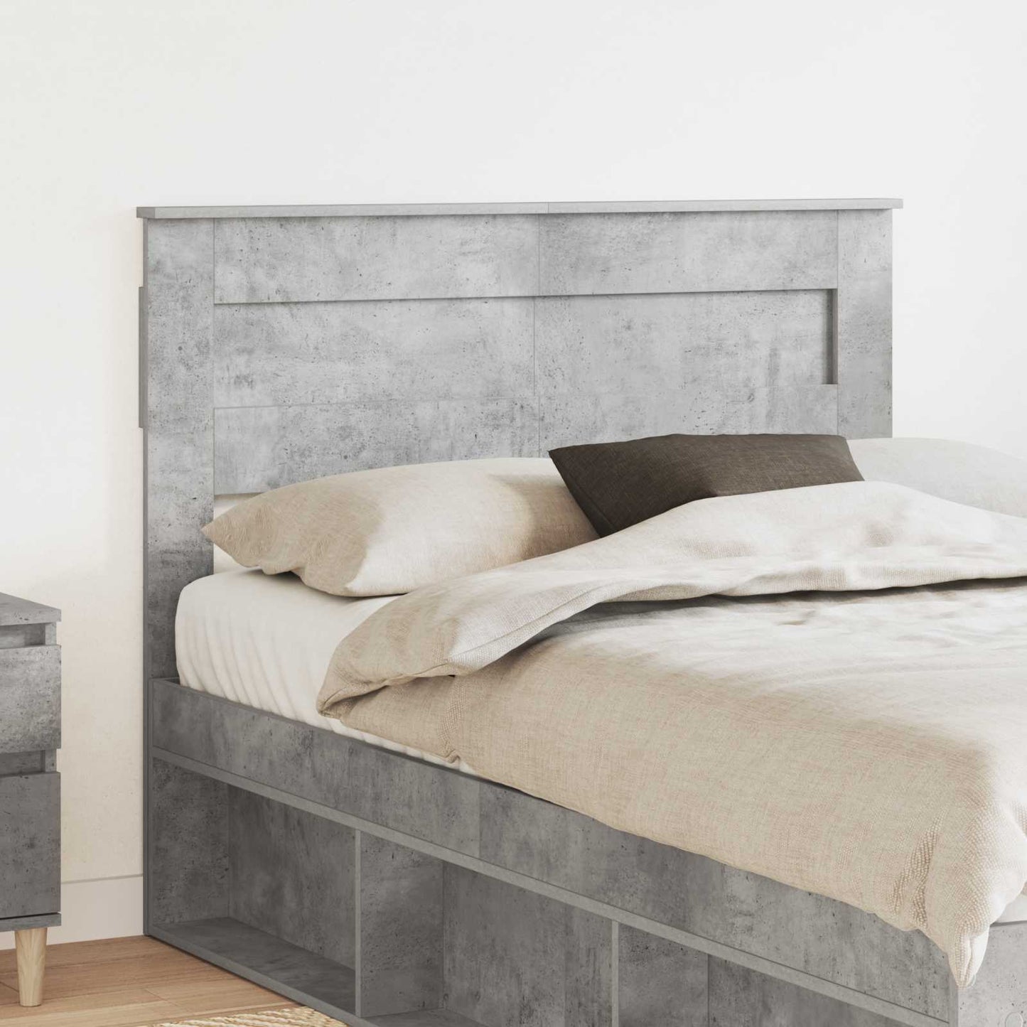 Kopfteil Beton Grau Holzwerkstoff