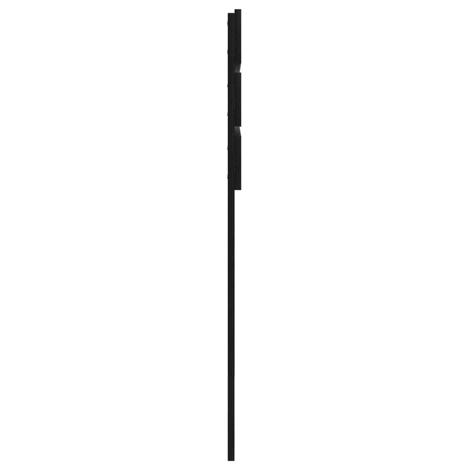 Kopfteil Schwarz Eichen-Optik Holzwerkstoff