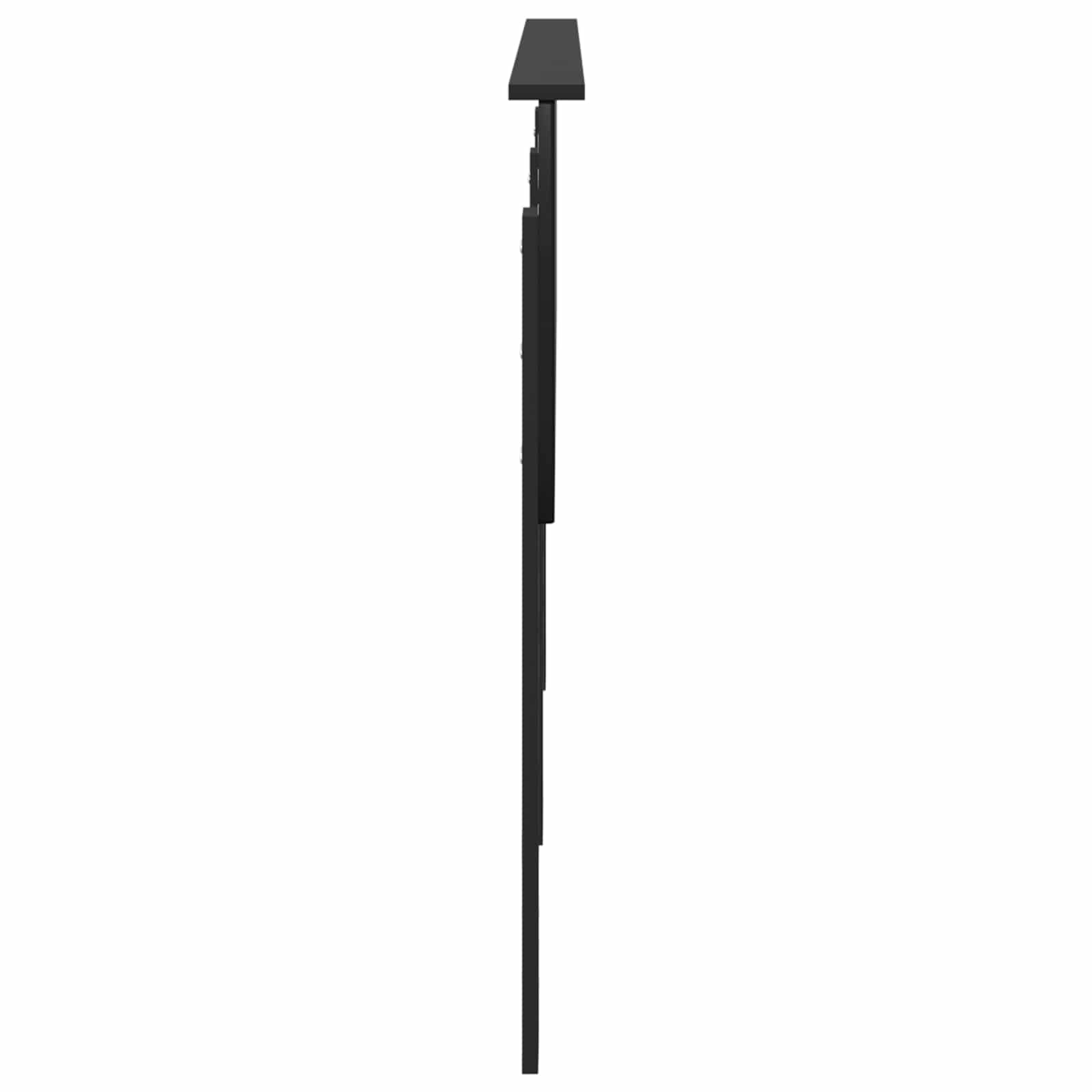 Kopfteil Schwarz Eichen-Optik Holzwerkstoff
