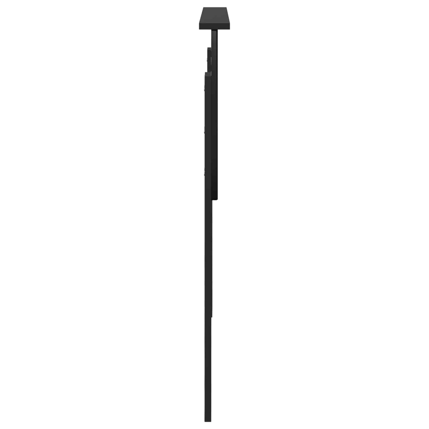 Kopfteil Schwarz Eichen-Optik Holzwerkstoff